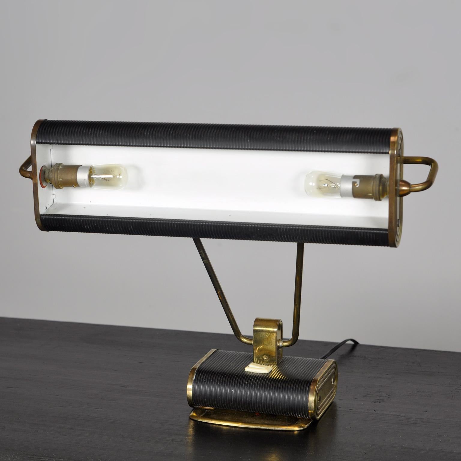 Aluminum Desk Lamp For Jumo, 1940's For Sale