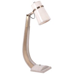 Desk Lamp in Cream Shagreen and Bronze Patina Brass by R&Y Augousti