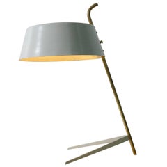 Vintage Desk Lamp in Grey Enamel Attributed to Stilnovo, Italy, 1950s