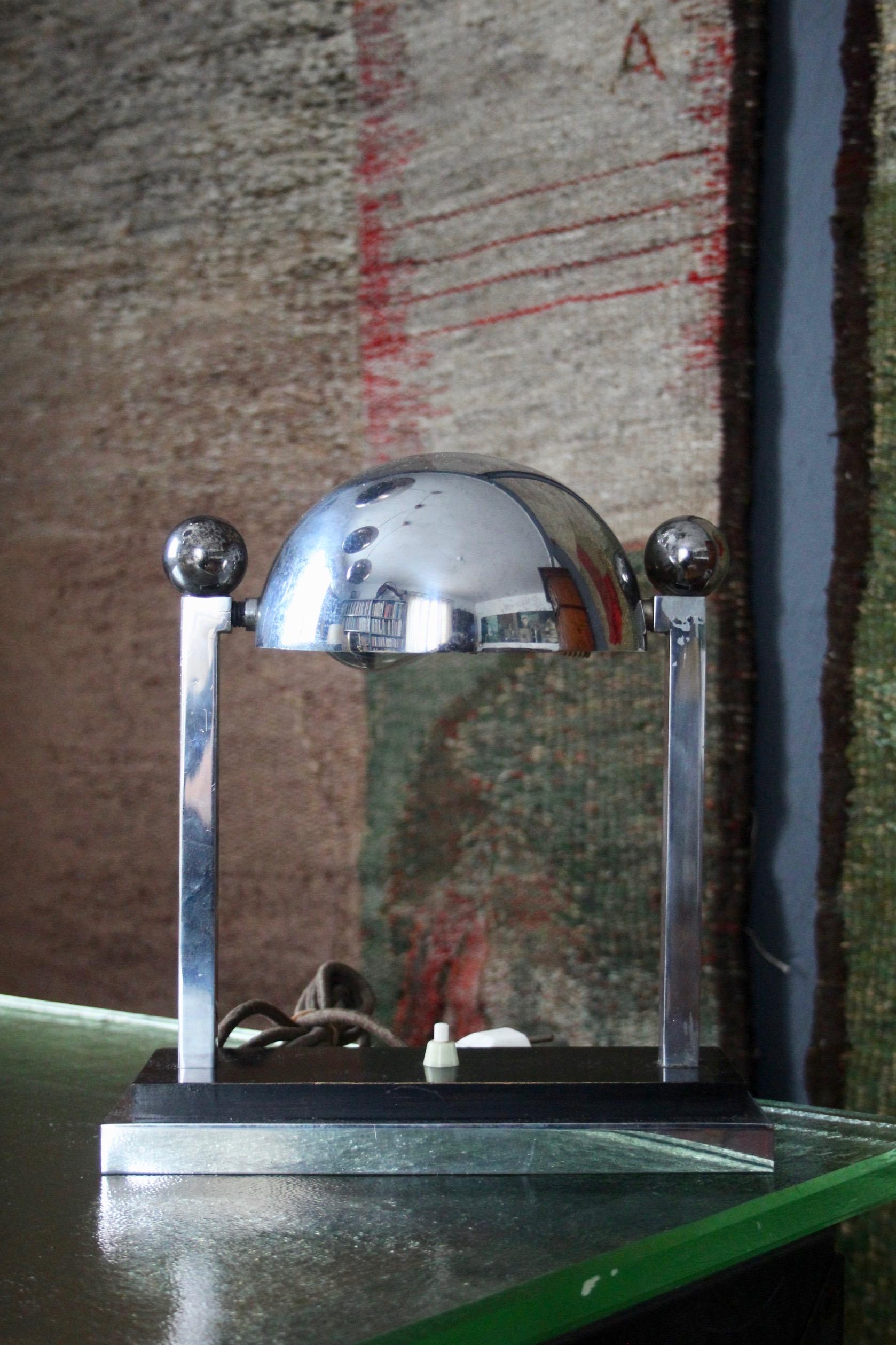 Jacques Adnet attributed desk lamp in the modernist style 