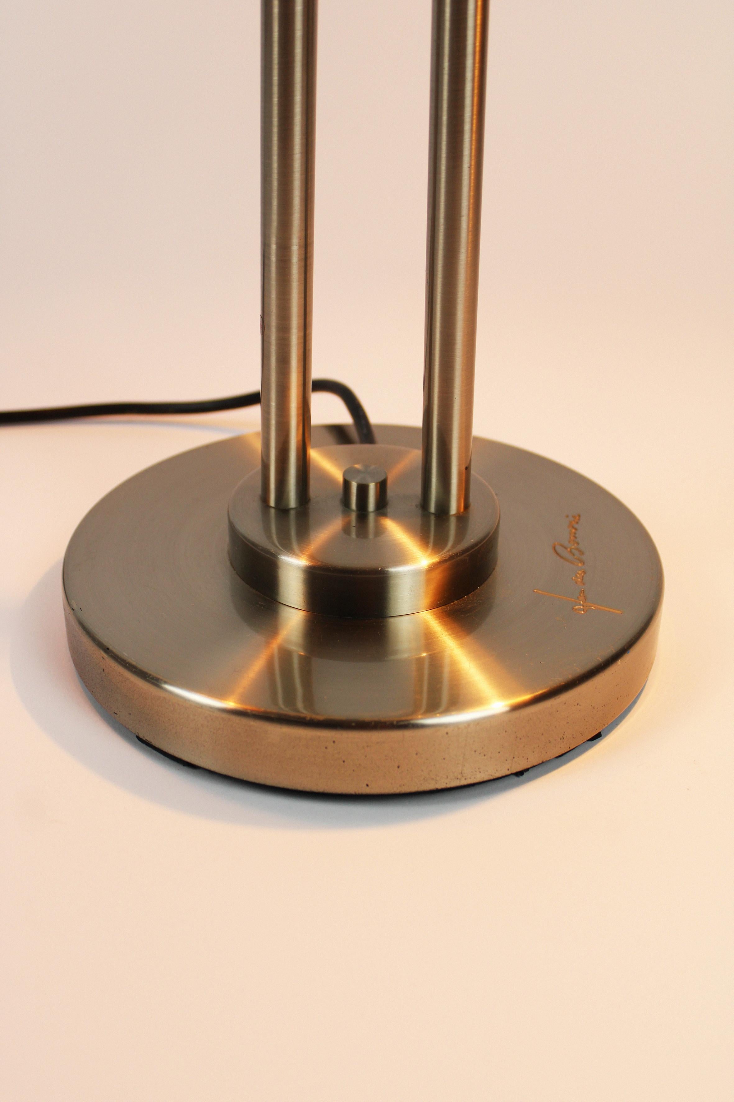 Lampe de bureau post-moderne Jan Des Bouvrie chrome métallique 20ème siècle Pays-Bas en vente 3
