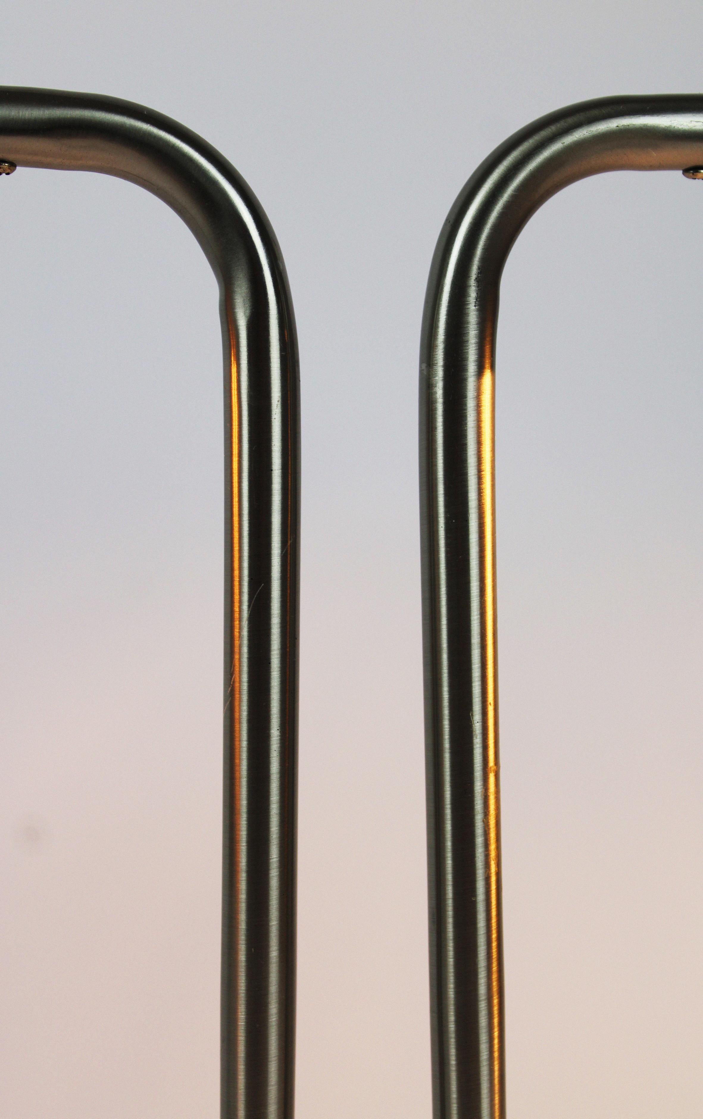 Lampe de bureau post-moderne Jan Des Bouvrie chrome métallique 20ème siècle Pays-Bas en vente 2