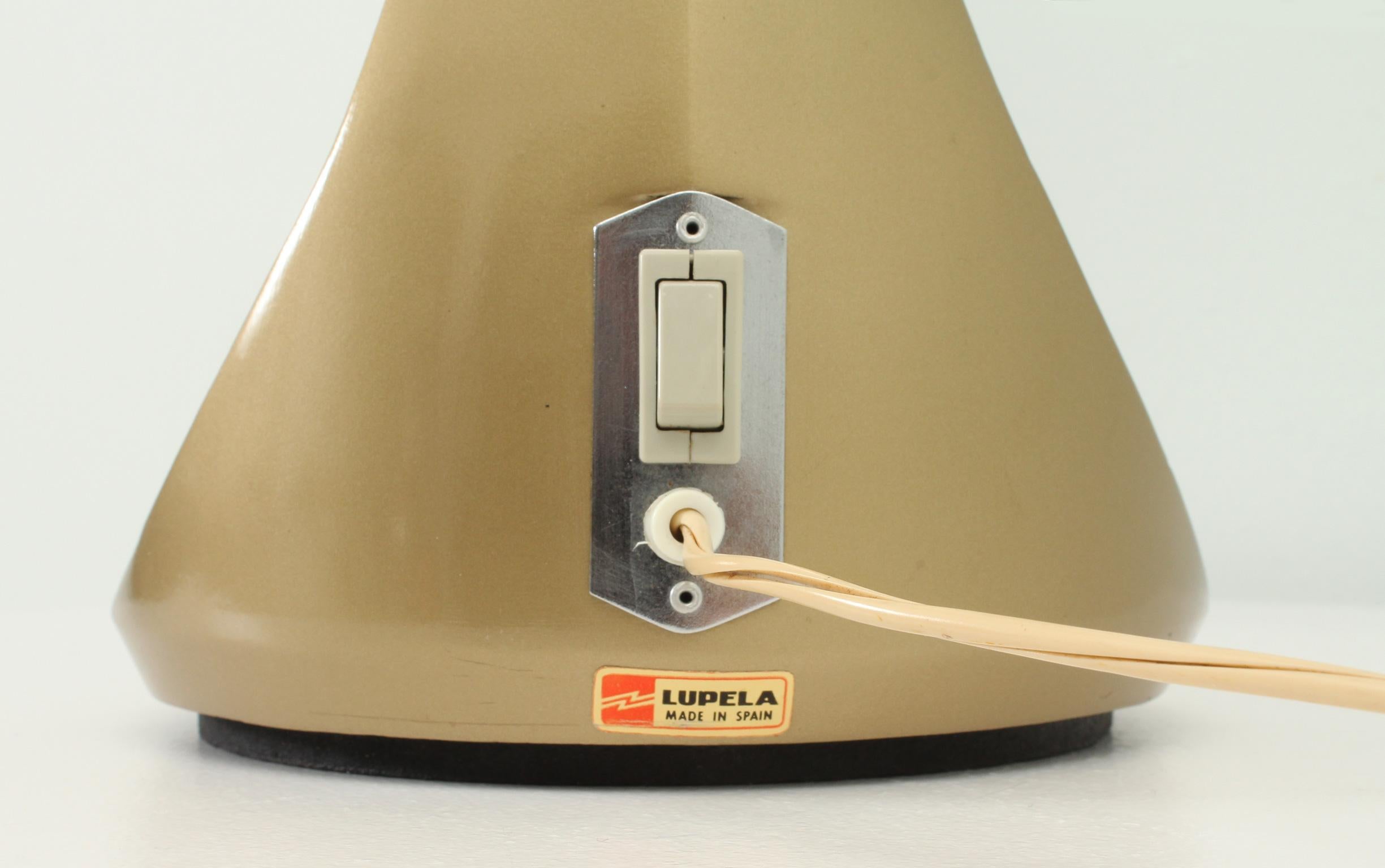 Mid-20th Century Desk Lamp Model Reina by Lupela, Spain, 1960's For Sale