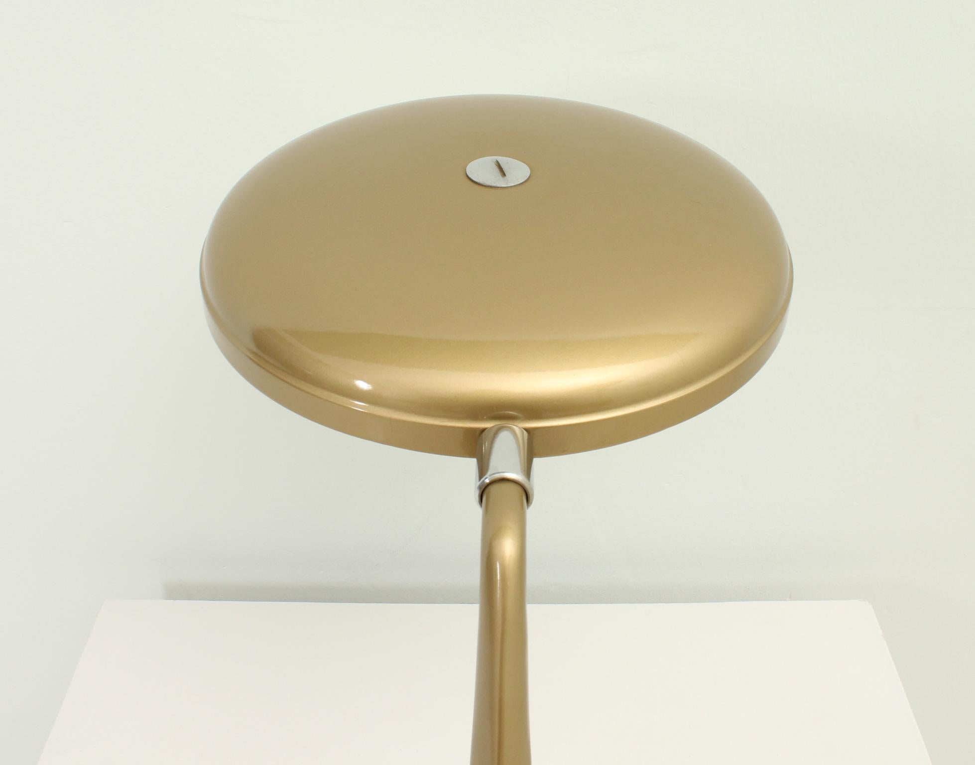Metal Desk Lamp Model Reina by Lupela, Spain, 1960's For Sale