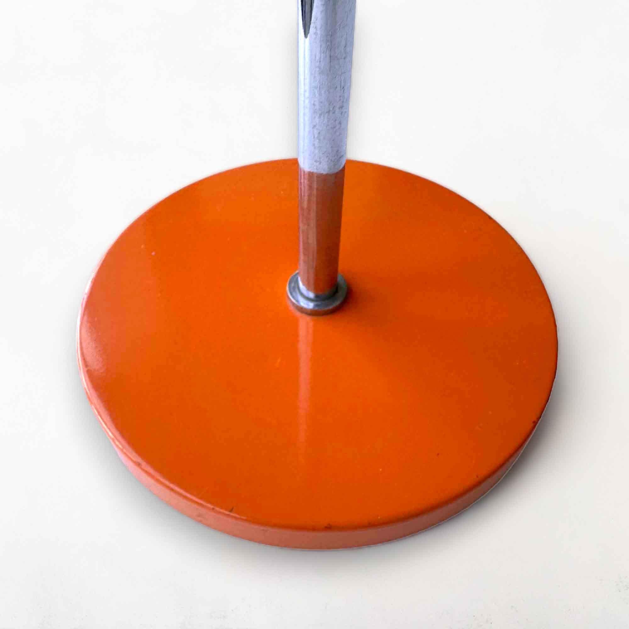 Space Age Desk Lamp Orange by Kaiser Leuchten, Germany, 1970s For Sale