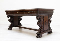 Desk Lion Paws Gentleman's Room Antique Table Old Office