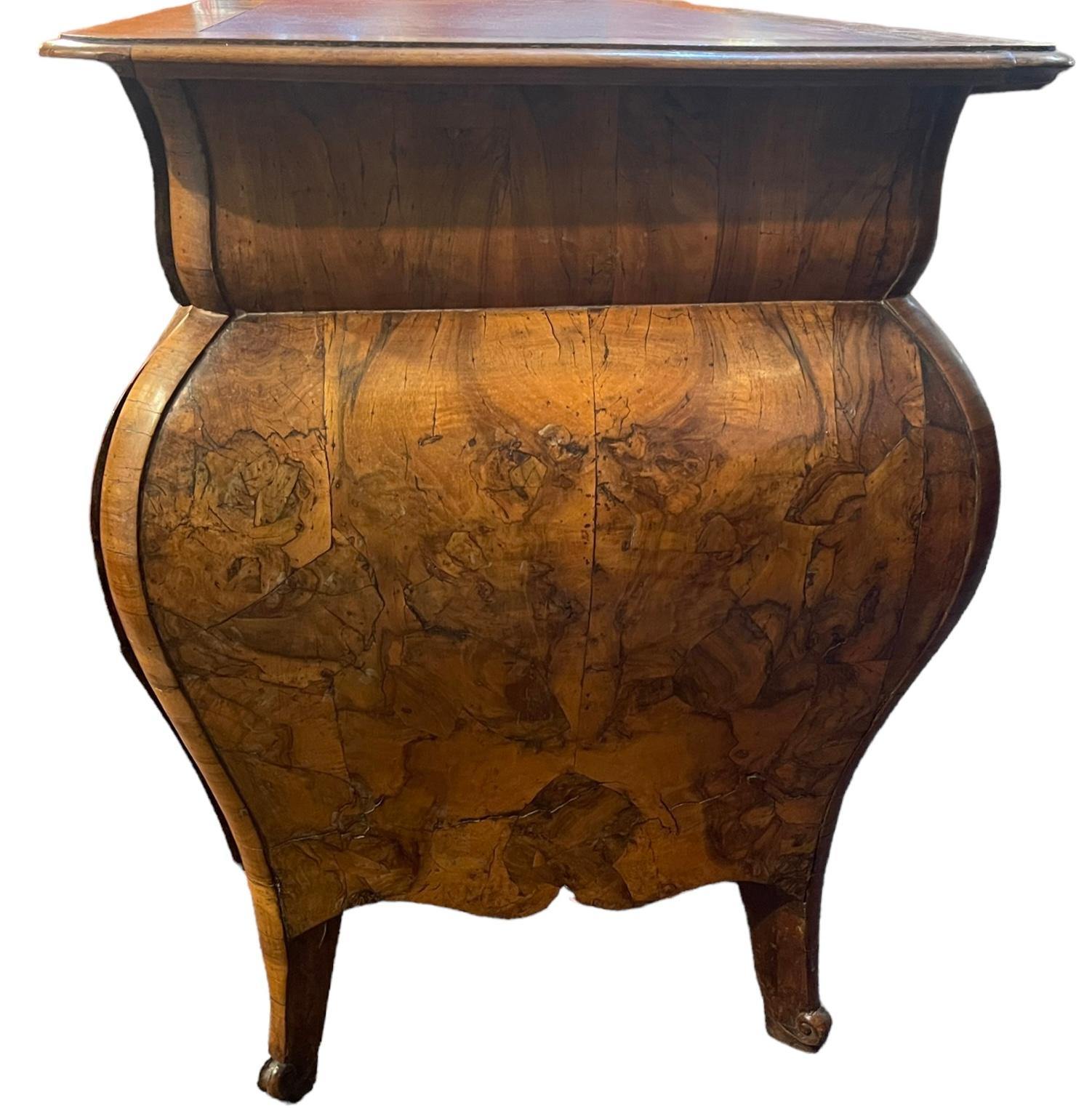 Hand-Crafted Desk, Lombard, Baroque, 19th century For Sale