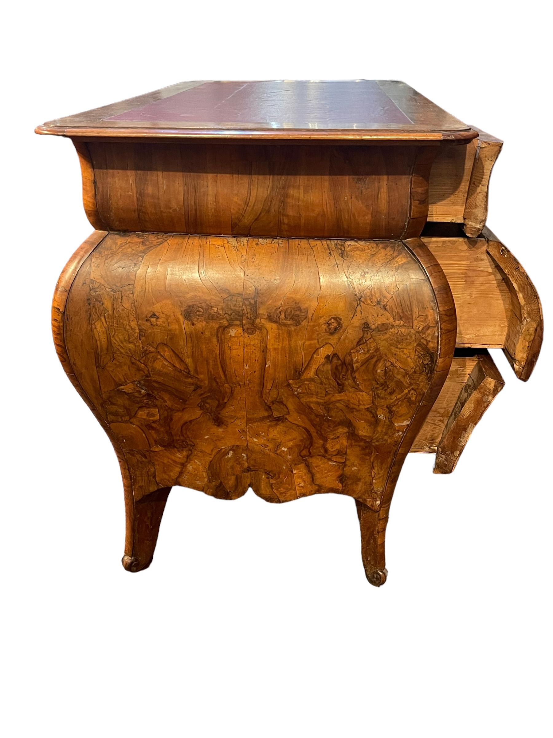Wood Desk, Lombard, Baroque, 19th century For Sale