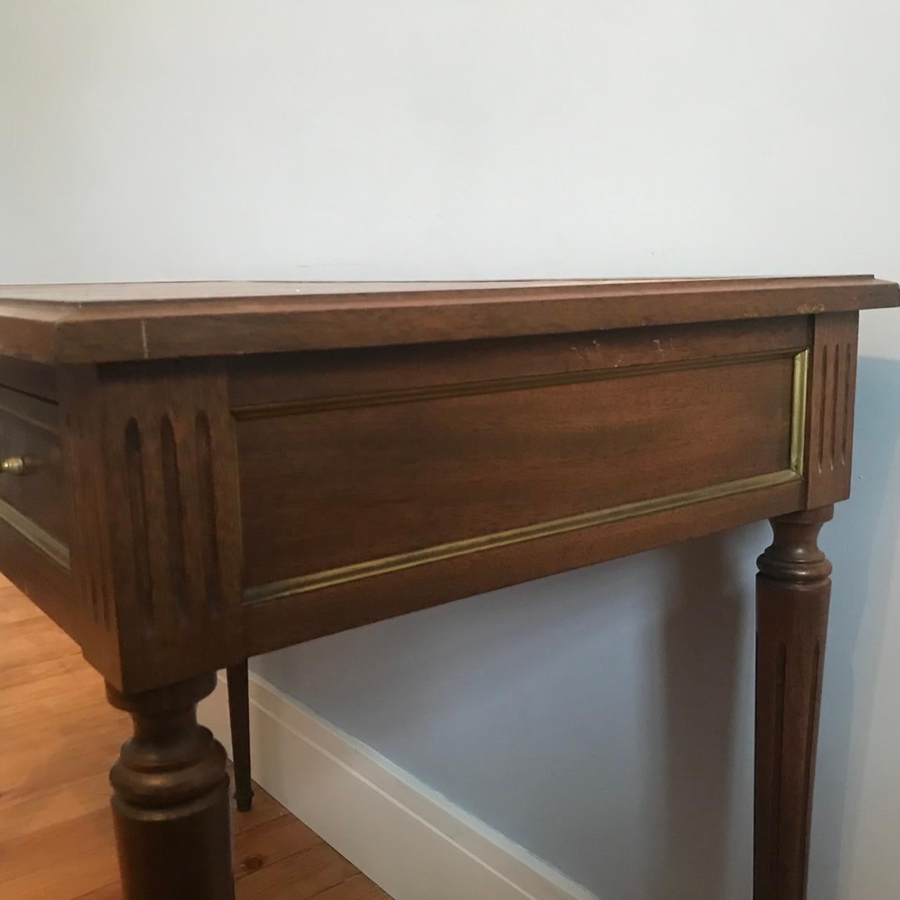 Leather Desk LOUIS XVI Style, 20th Century