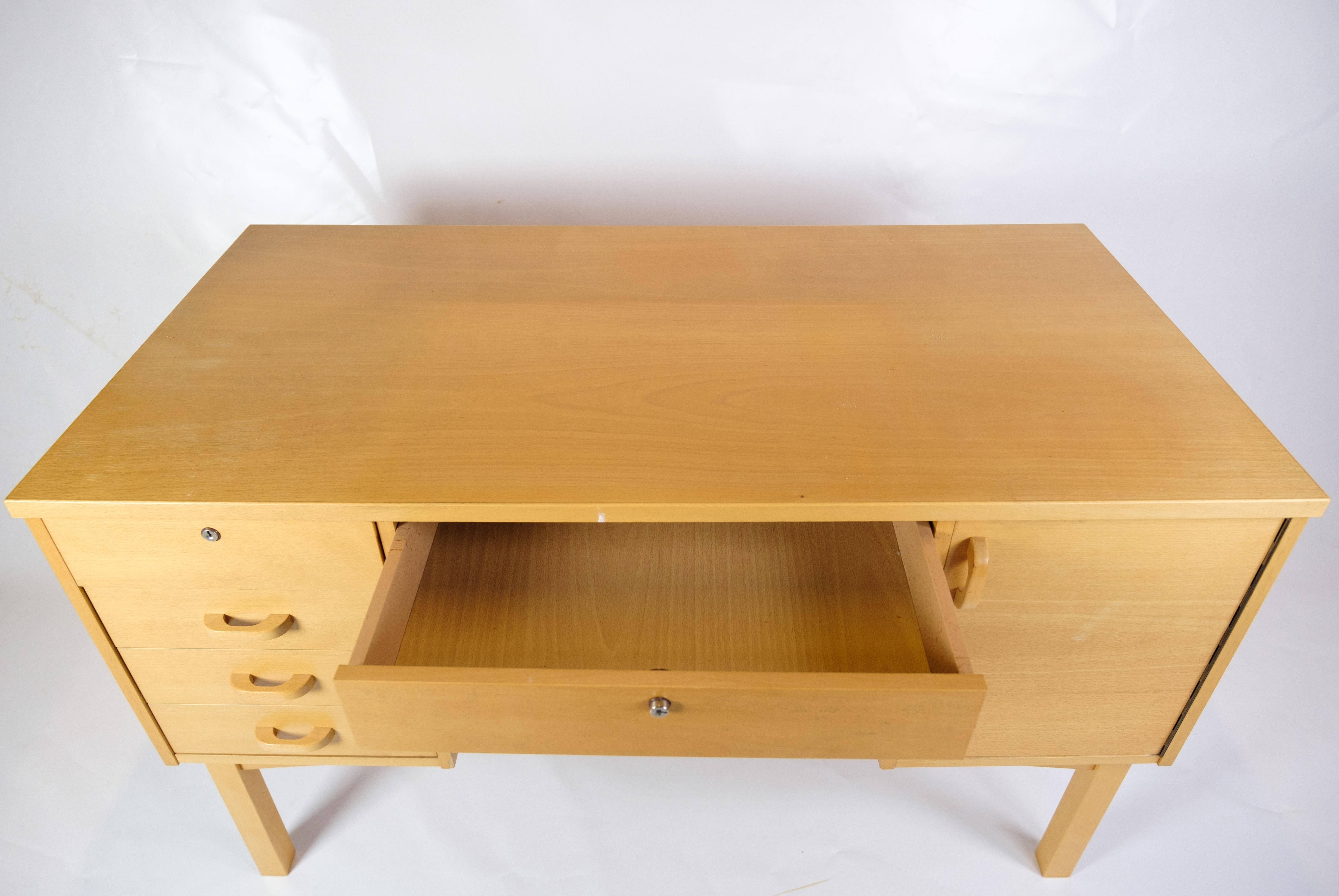Desk Made In Beechwood Danish Design From 1960s For Sale 1