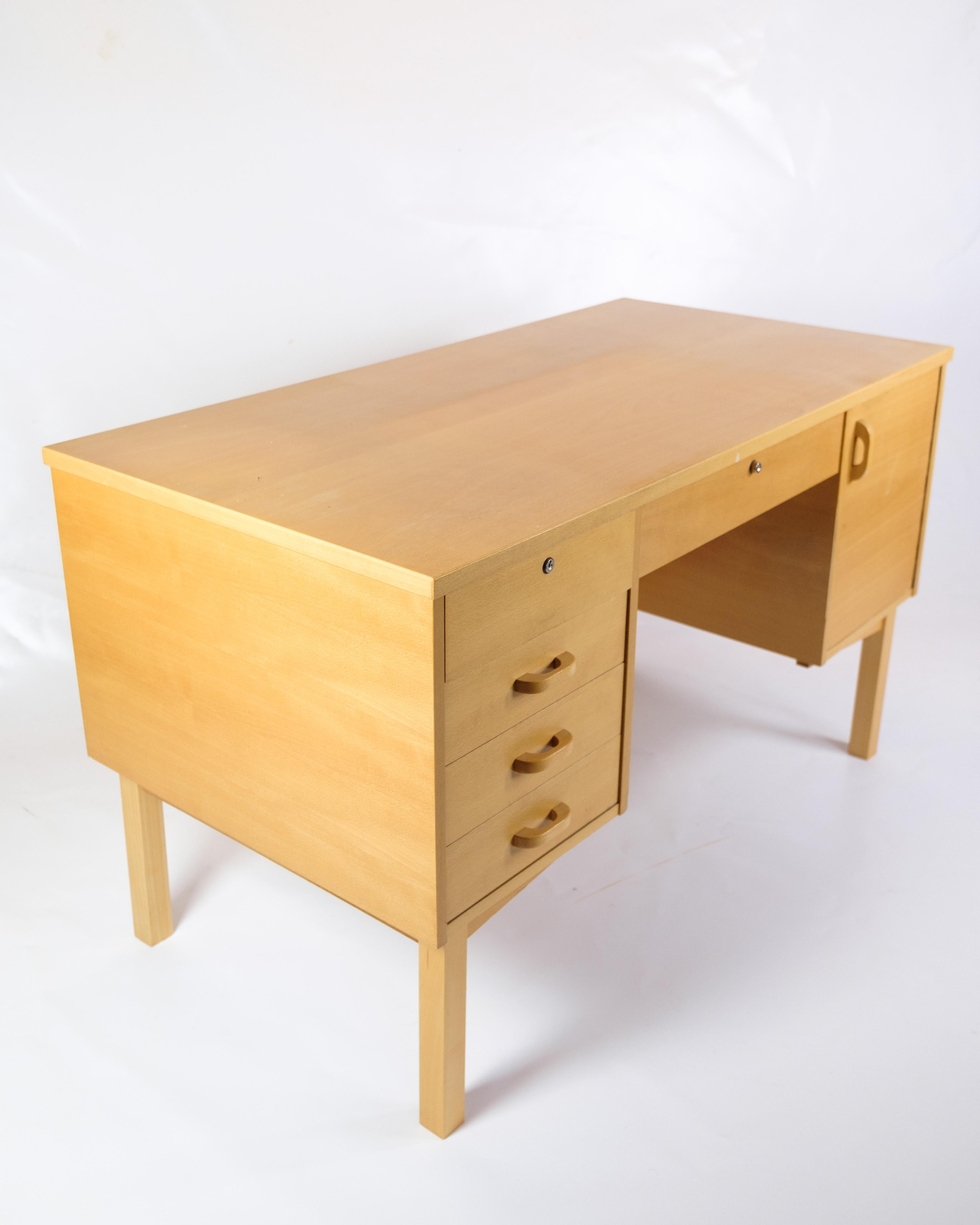 Desk Made In Beechwood Danish Design From 1960s For Sale 2