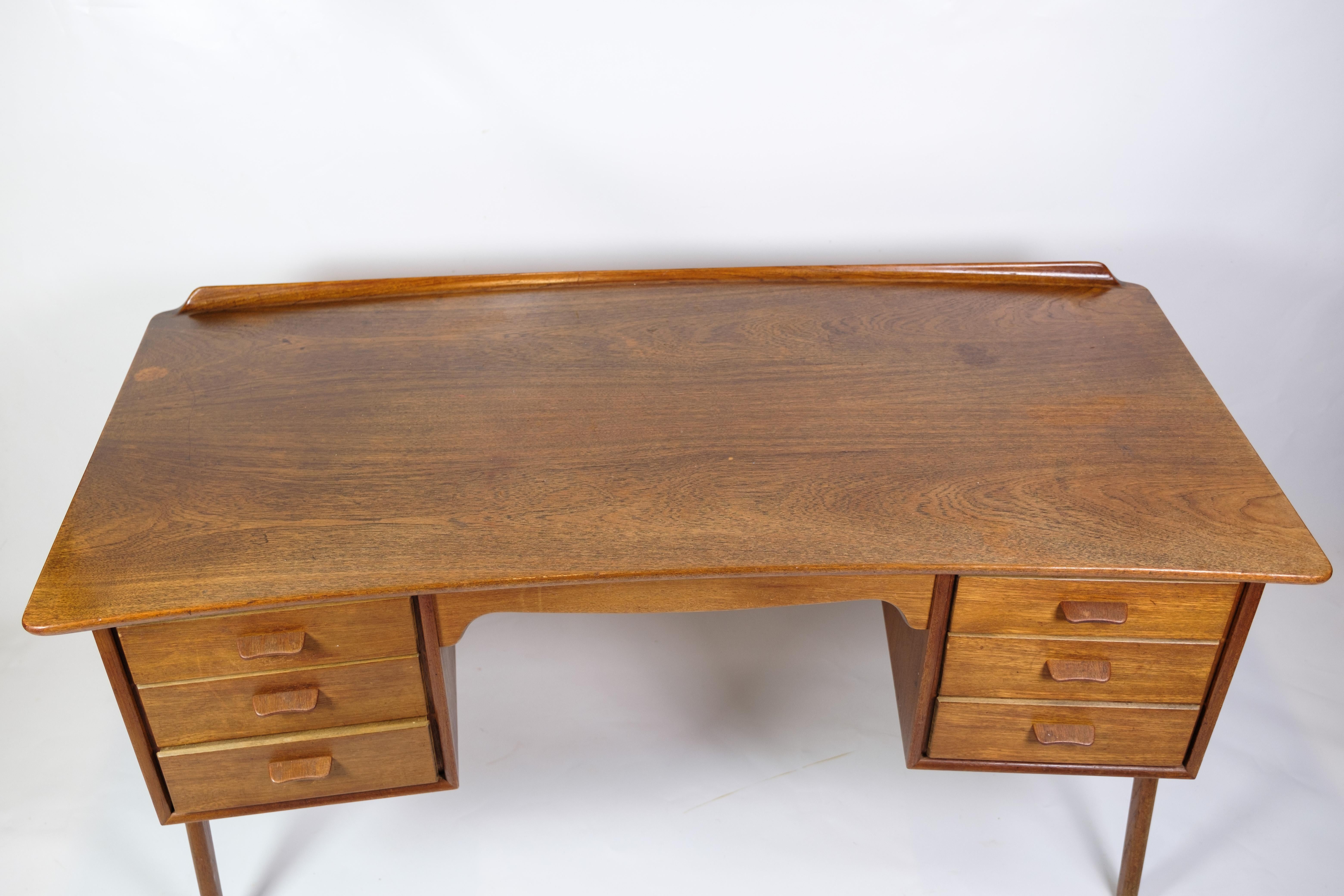 Desk Made In Teak By Svend Aager Madsen For Sigurd Hansen From 1960s For Sale 6