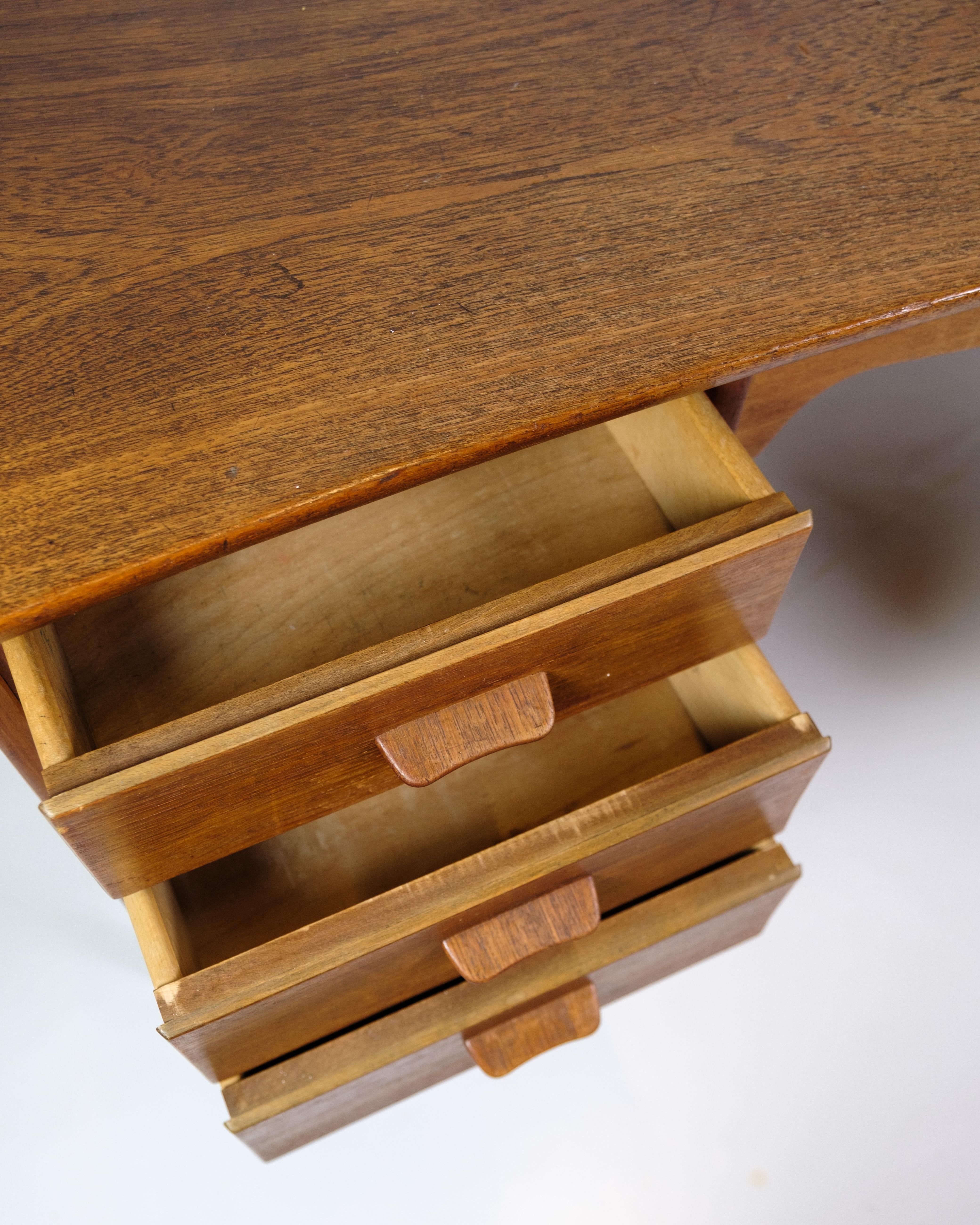 Danish Desk Made In Teak By Svend Aager Madsen For Sigurd Hansen From 1960s For Sale