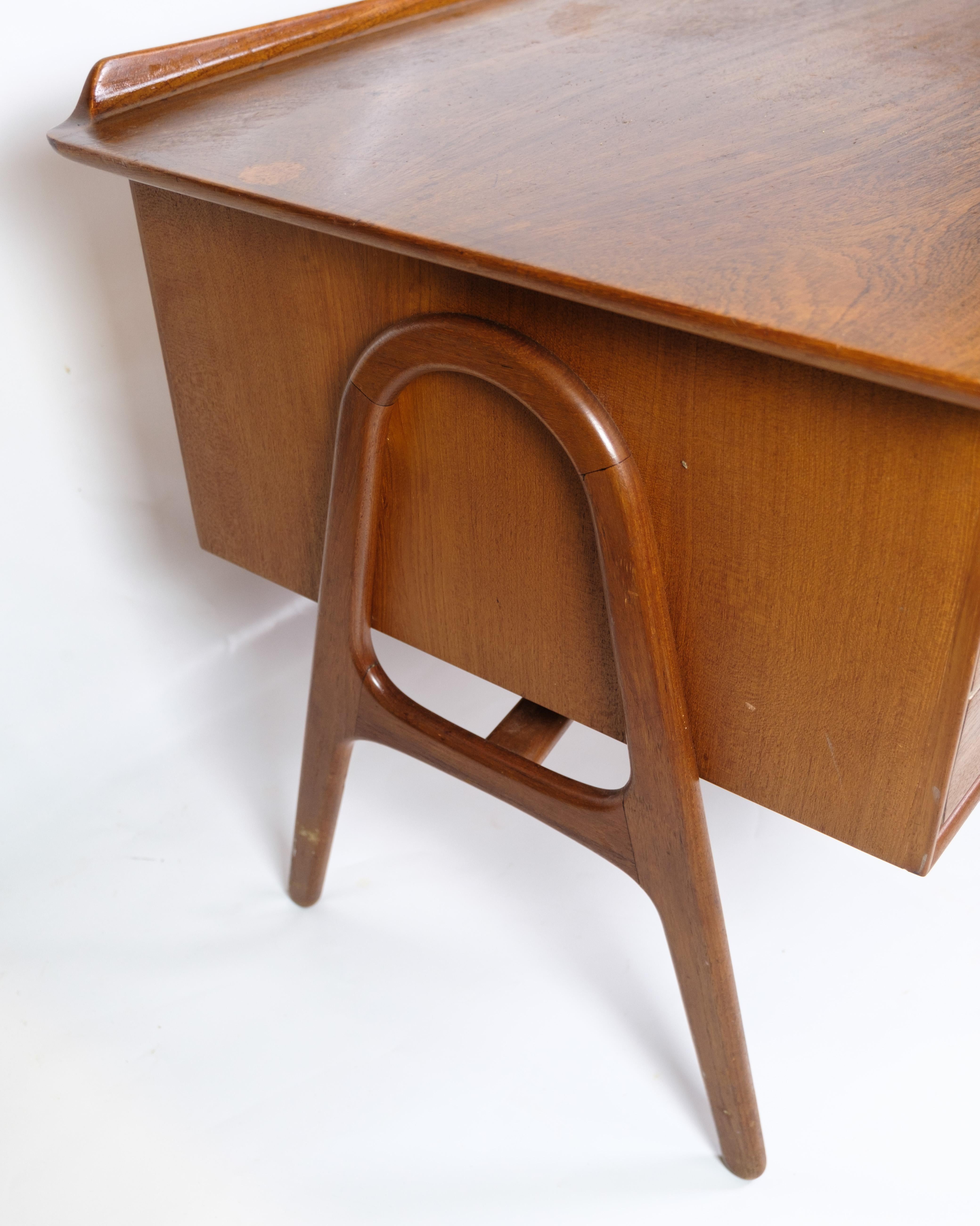 Mid-20th Century Desk Made In Teak By Svend Aager Madsen For Sigurd Hansen From 1960s For Sale