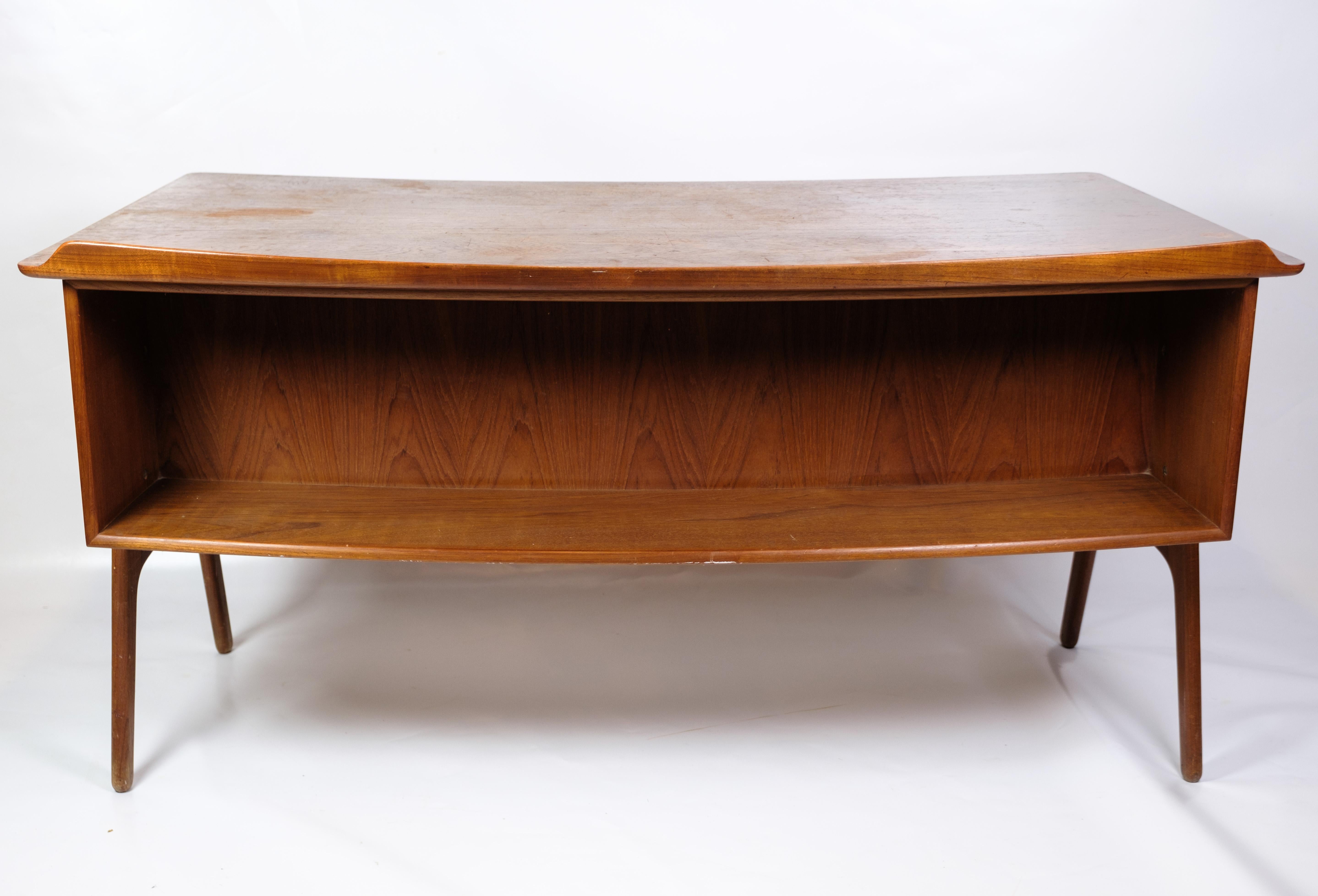 Desk Made In Teak By Svend Aager Madsen For Sigurd Hansen From 1960s For Sale 1