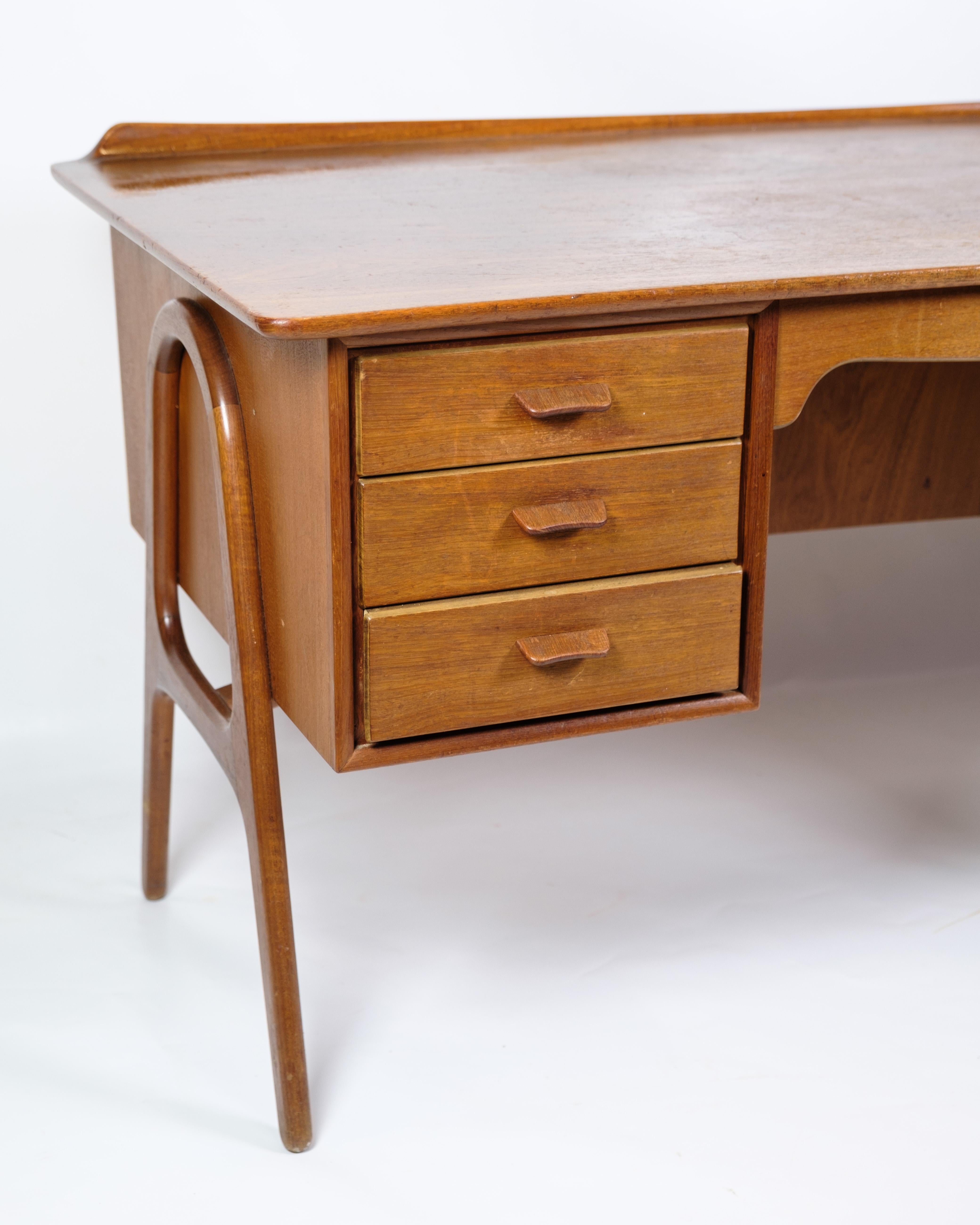 Desk Made In Teak By Svend Aager Madsen For Sigurd Hansen From 1960s For Sale 3