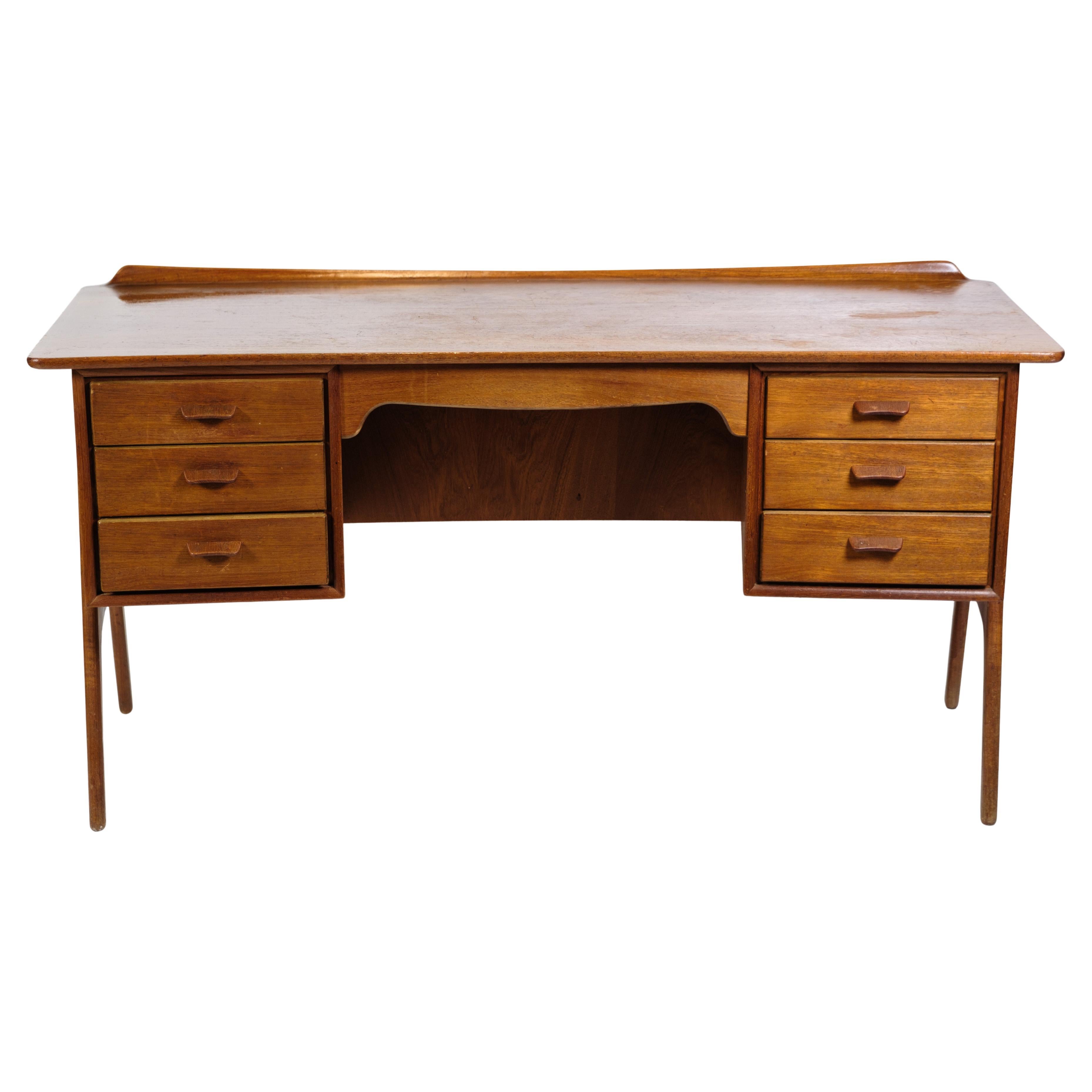 Desk Made In Teak By Svend Aager Madsen For Sigurd Hansen From 1960s For Sale