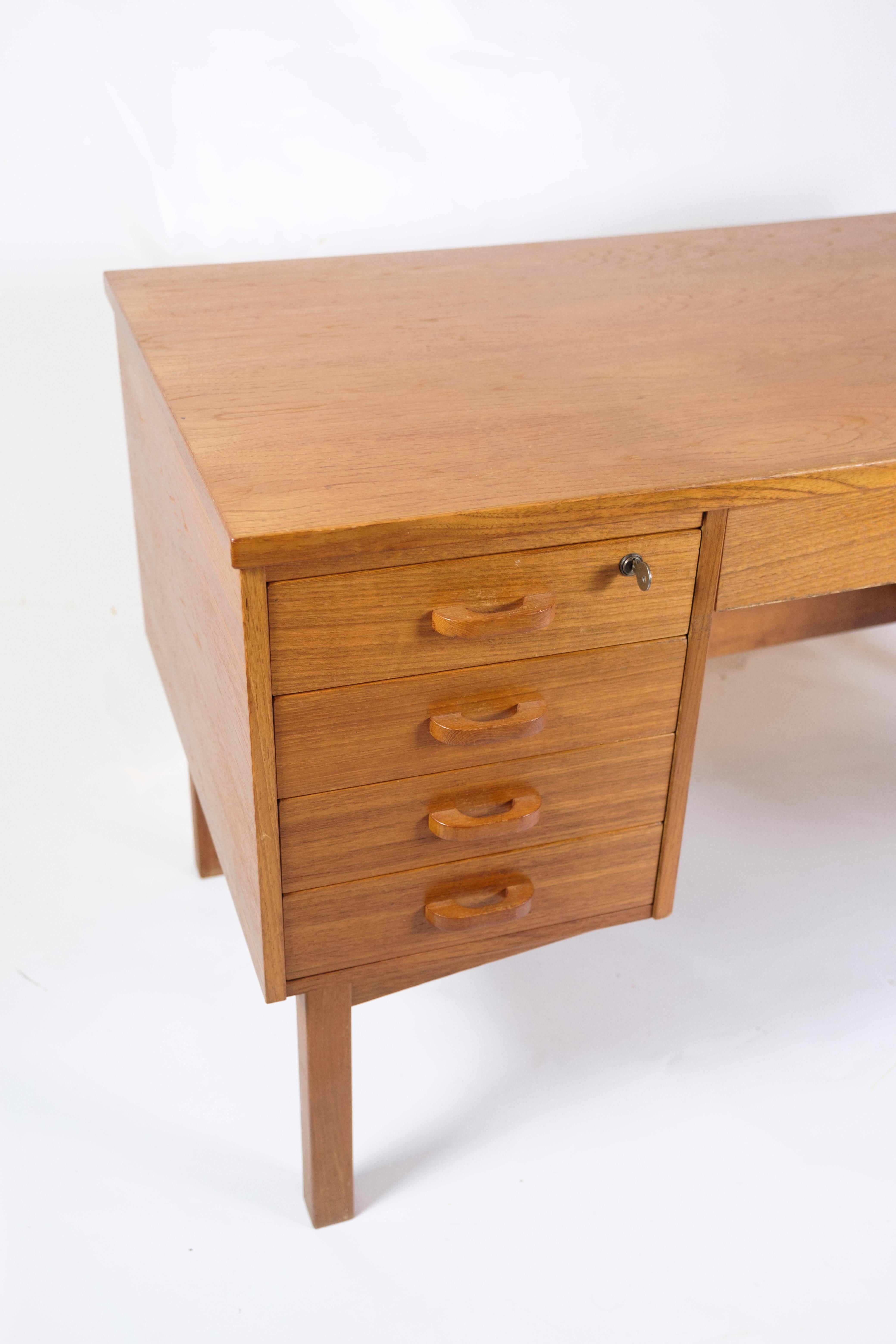 Mid-Century Modern Desk Made in Teak of Danish Design From 1960s For Sale