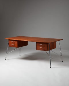 Desk Model 202 Designed by Börge Mogensen for Söborg Möbelfabrik, Denmark, 1953