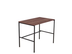 Escritorio Modelo Cosmopol Grande, en Acero y Nogal