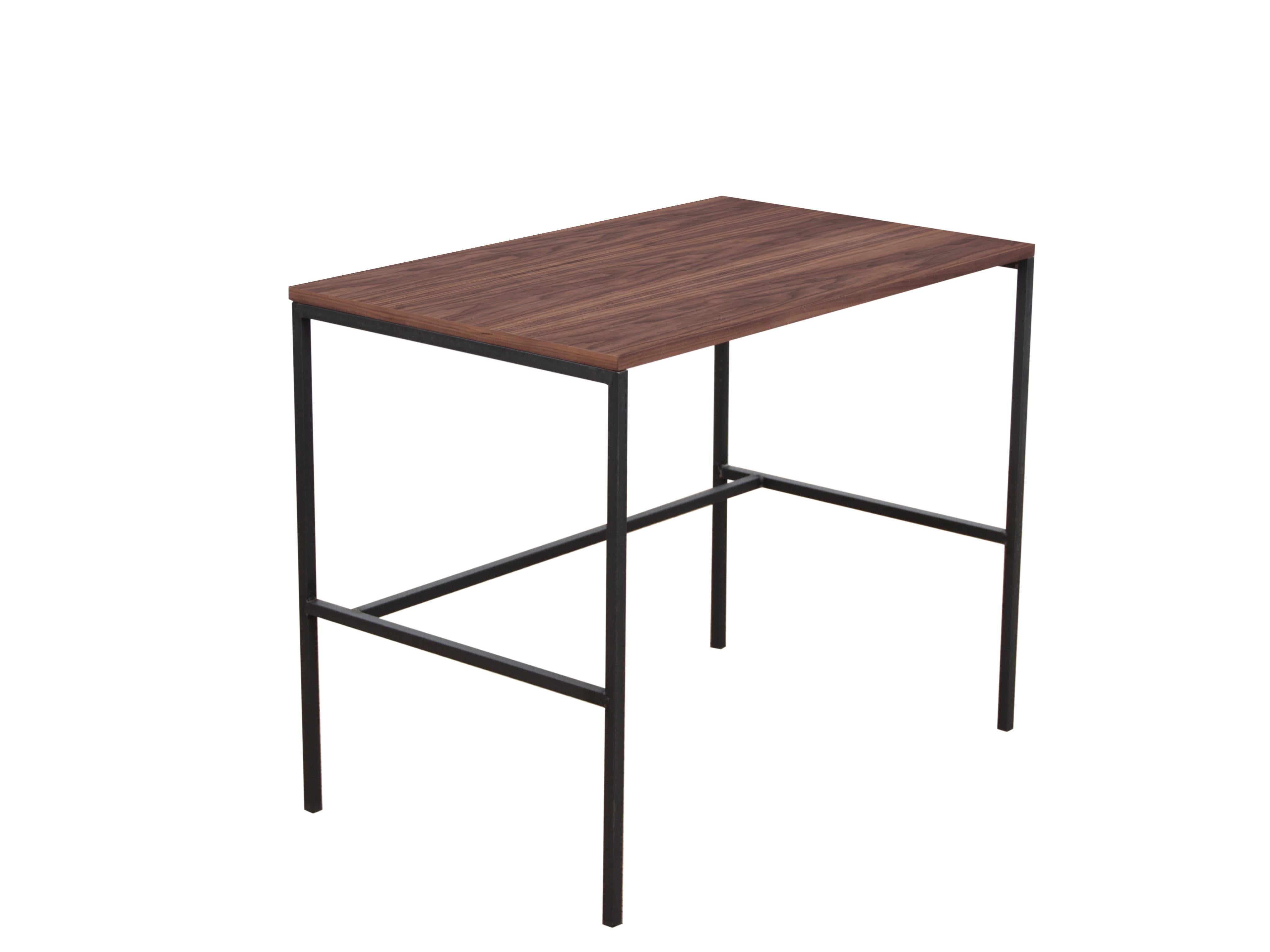 French Desk Model Cosmopol Large, in Steel and Walnut For Sale