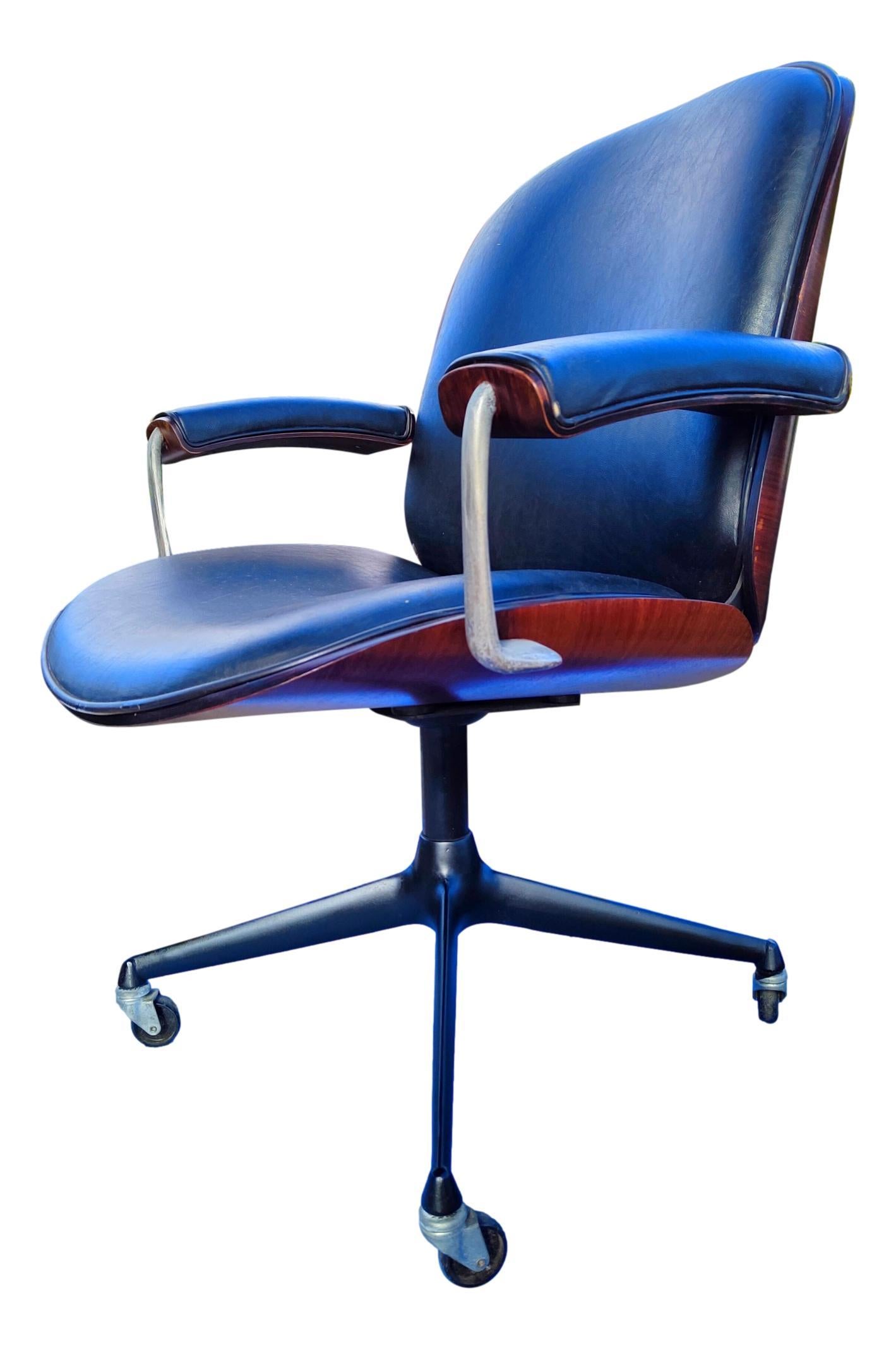 Italian Desk Office Chair Design Ico Parisi for Mim Roma 1960