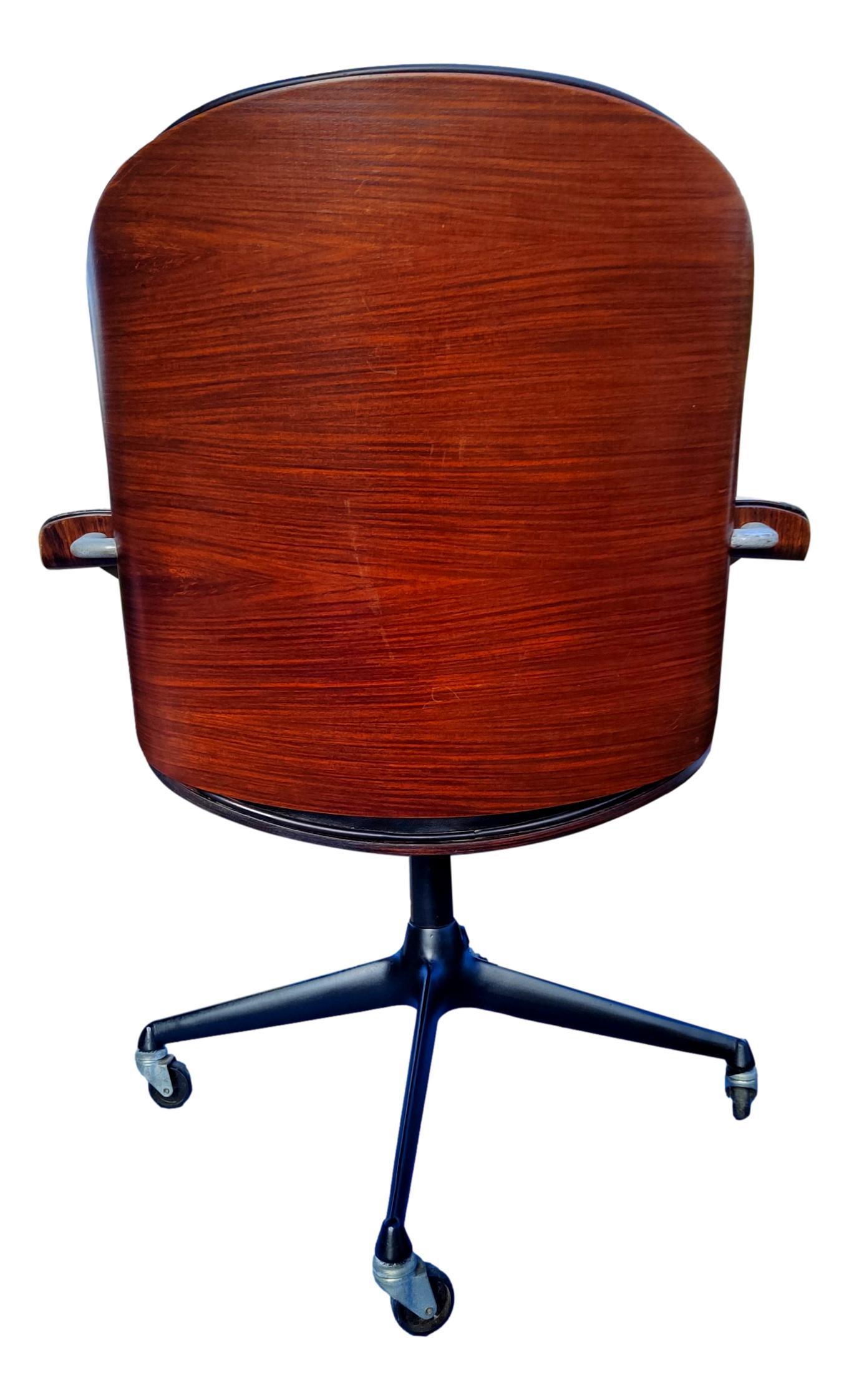 Mid-20th Century Desk Office Chair Design Ico Parisi for Mim Roma 1960
