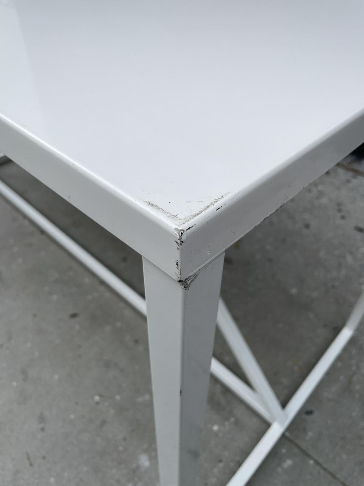 Desk or Bar Height Table in Metal and Powder Coated 1