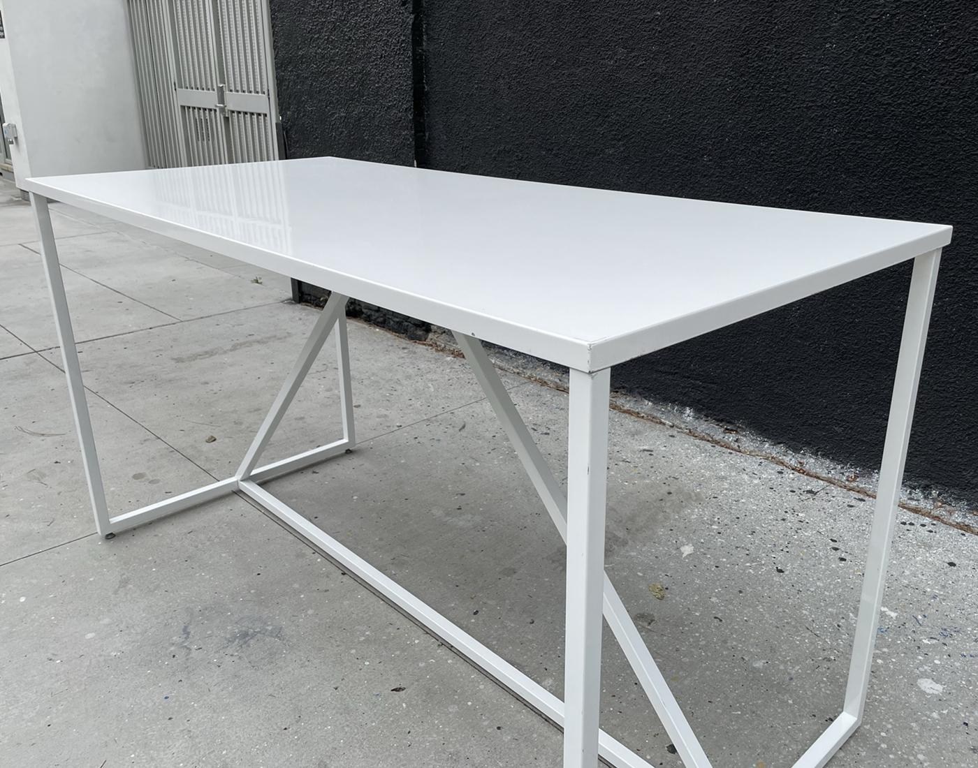 American Desk or Bar Height Table in Metal and Powder Coated