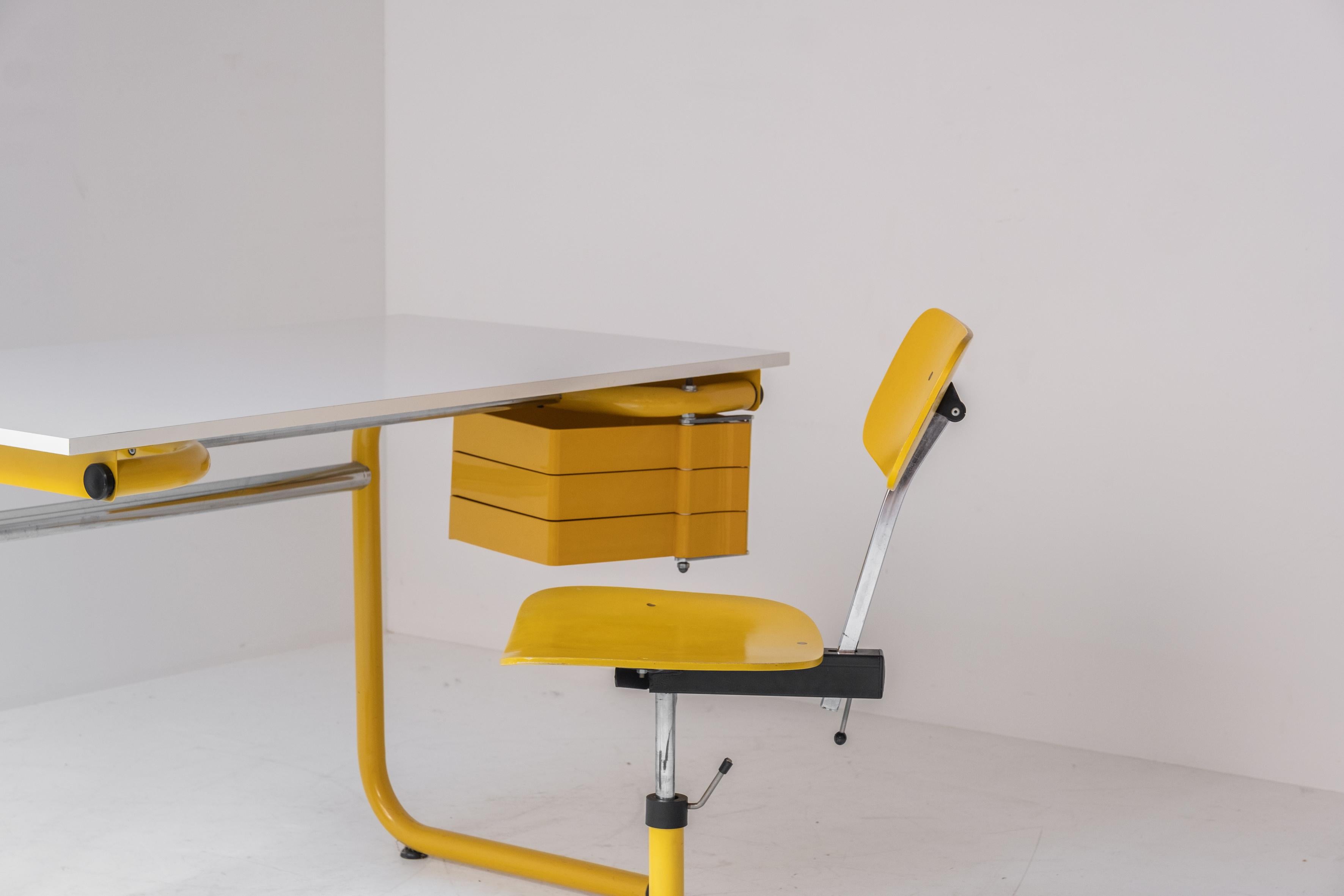 Desk or Drafting Table by Joe Colombo for Bieffeplast, Italy, 1970s 3