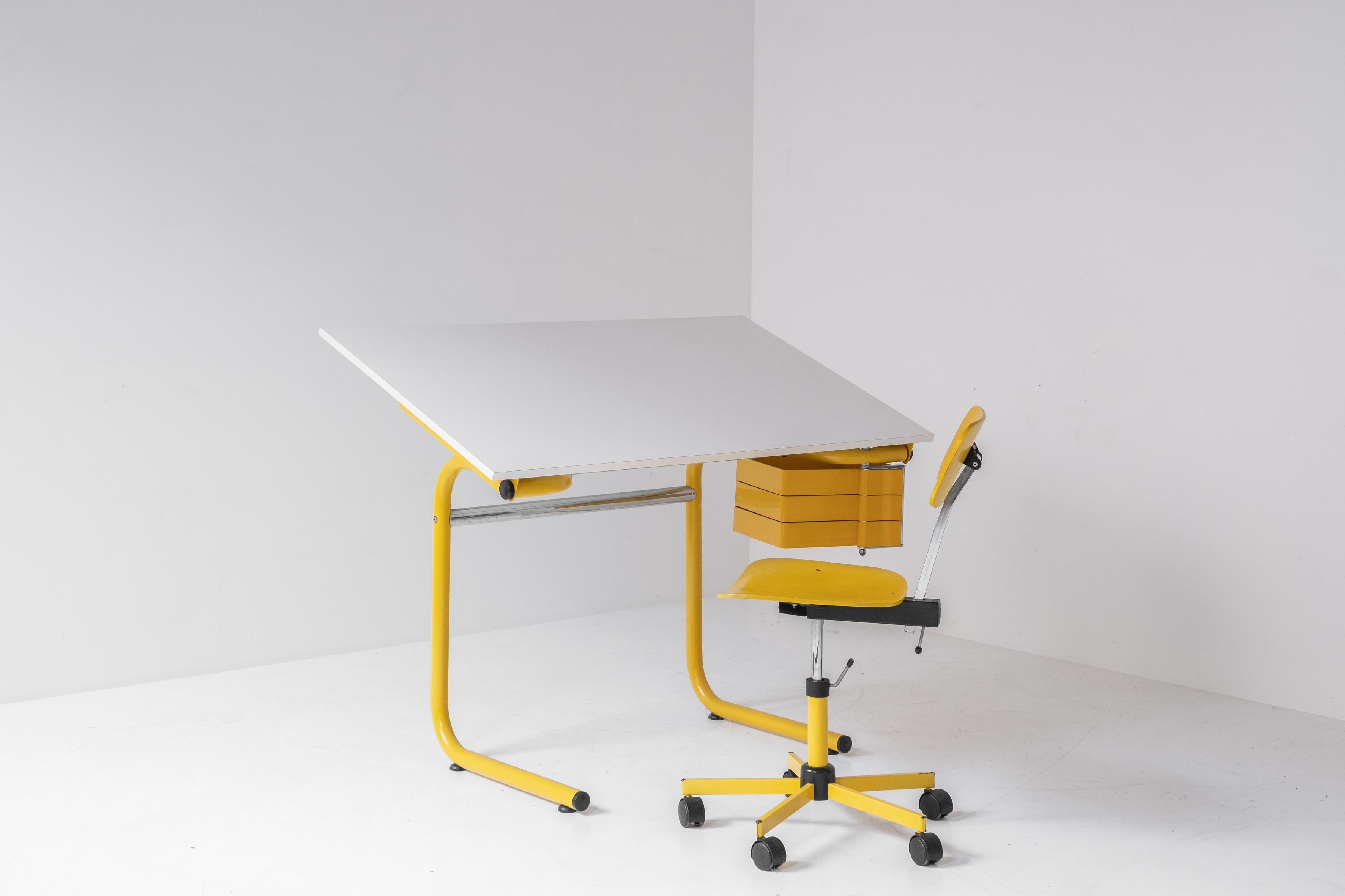 Desk or Drafting Table by Joe Colombo for Bieffeplast, Italy, 1970s 1
