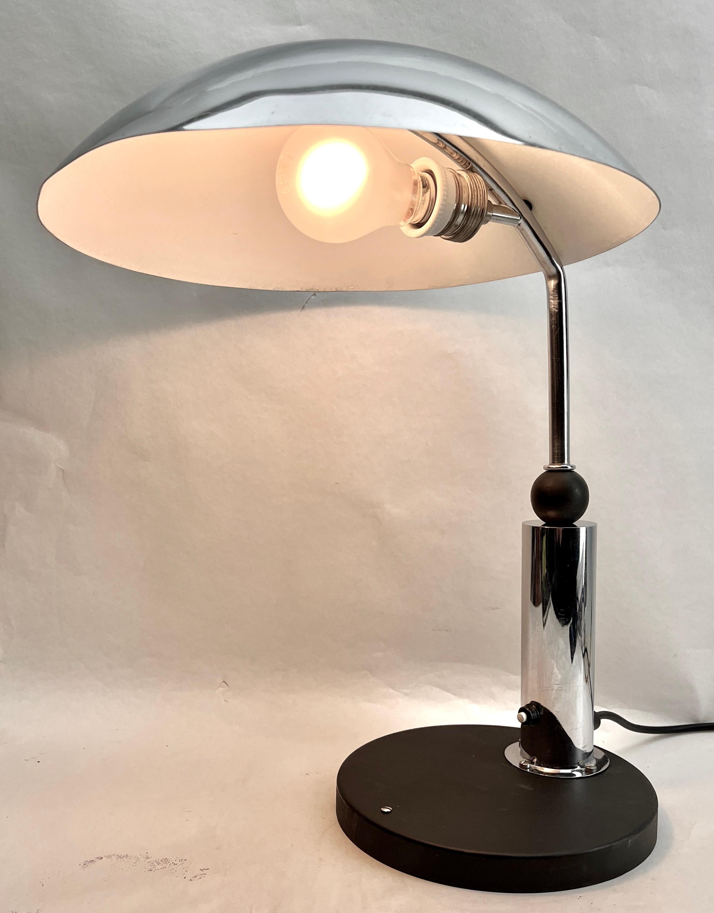 Wood  Desk or Side Table Lamp KMD (Daalderop) Tiel Netherlands in Bauhaus style 1930s For Sale
