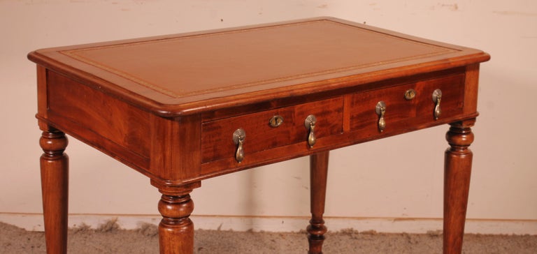 Desk or Writing Table with Two Drawers in Mahogany from the 19th ...