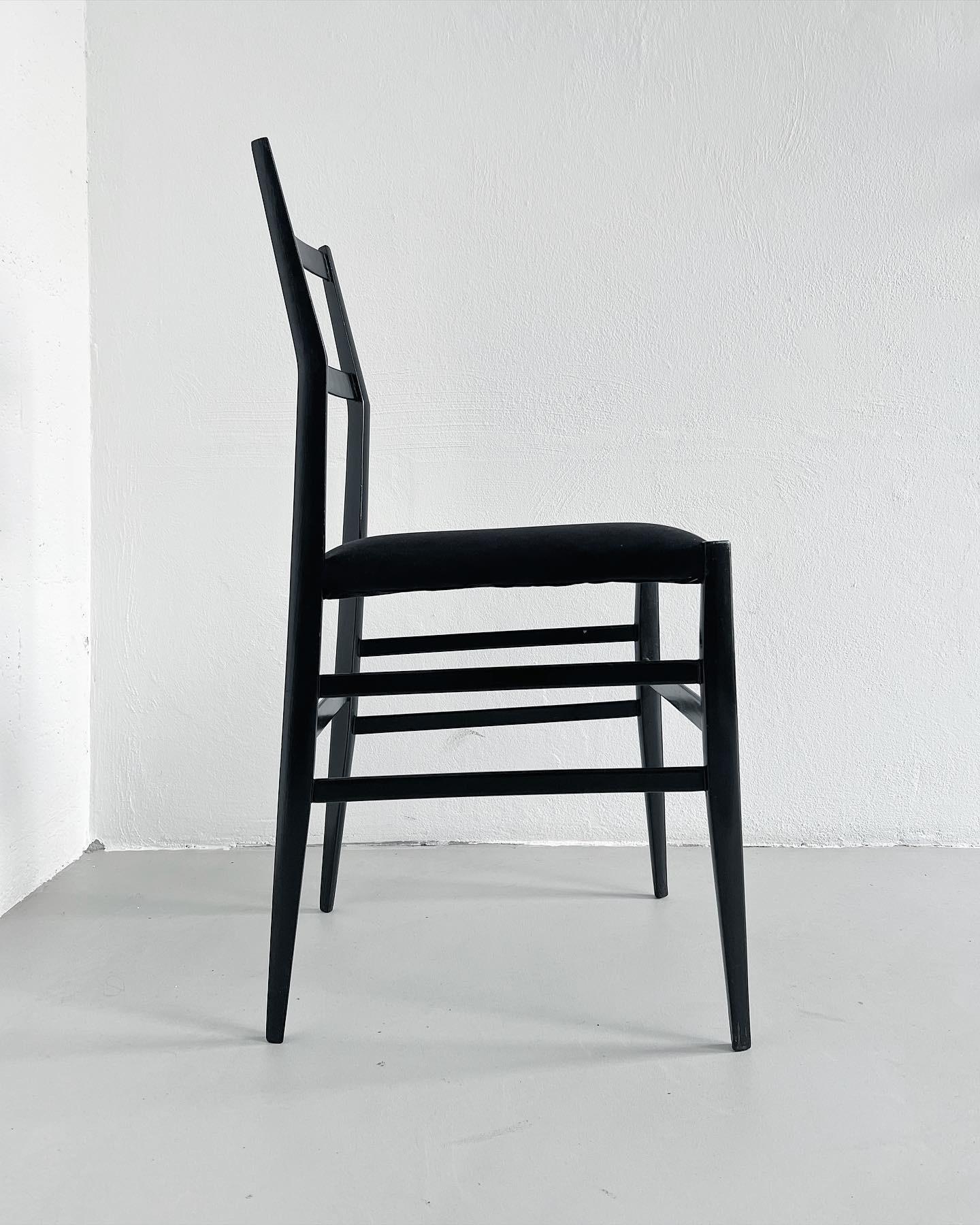 Italian Desk Sculptural Chair, Superleggera by Gio Ponti, 1960s, Iconic For Sale
