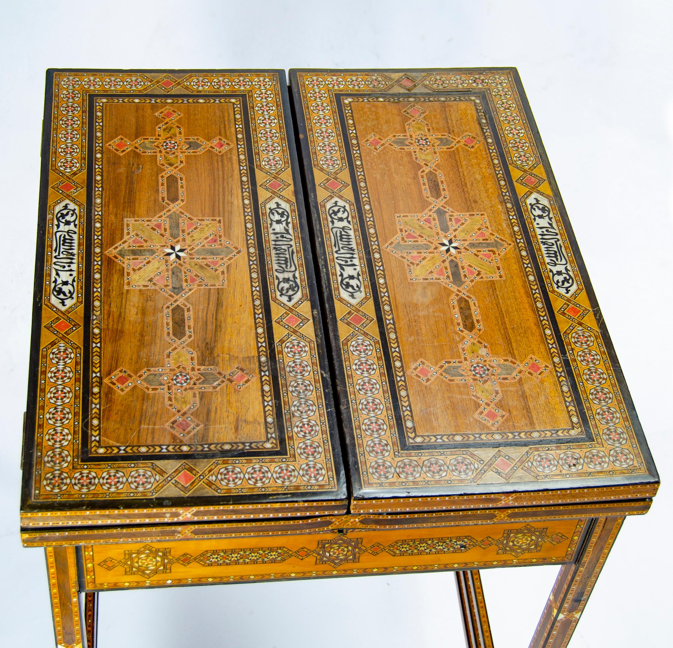 Moroccan Desk, Secretaire, Moorish Inlays For Sale
