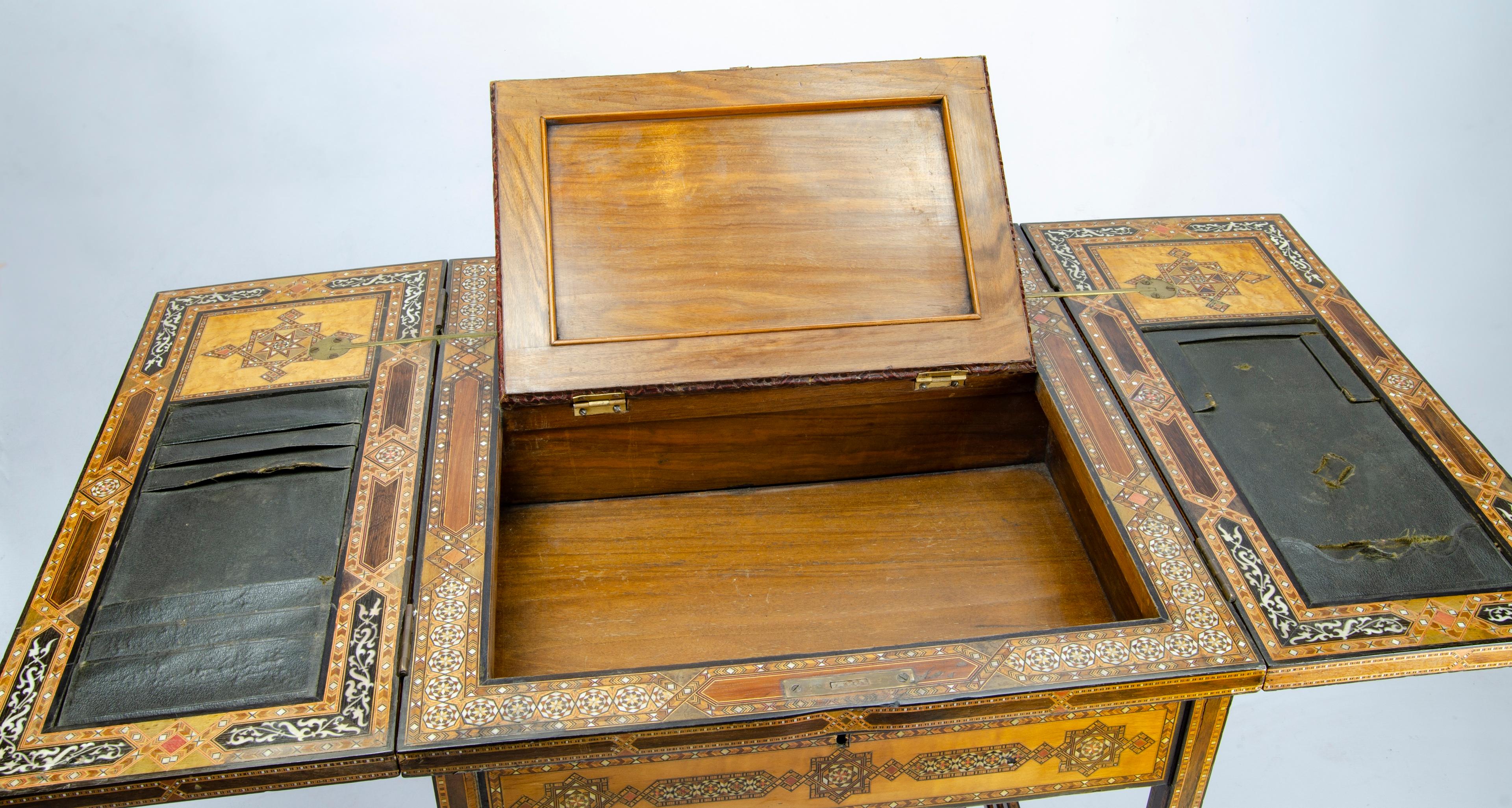 Desk, Secretaire, Moorish Inlays For Sale 1