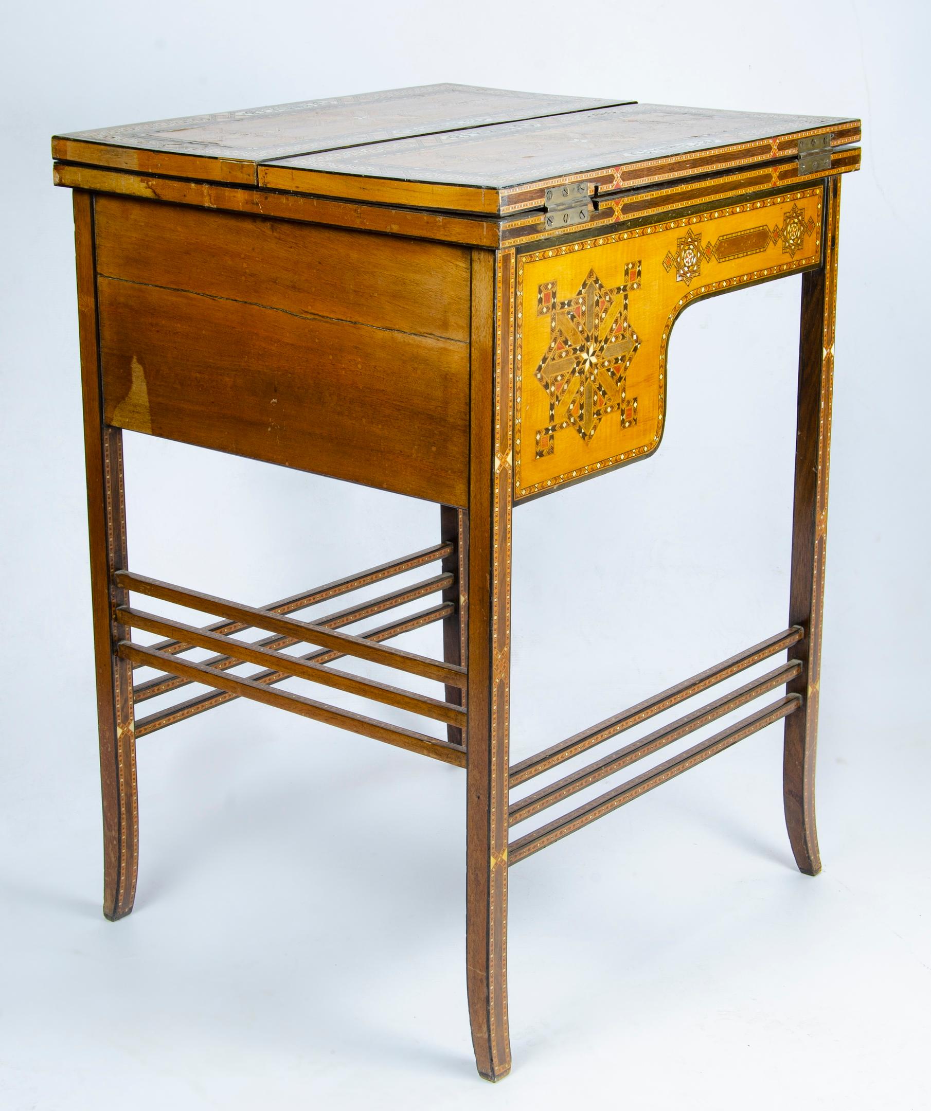 Desk, Secretaire, Moorish Inlays For Sale 3