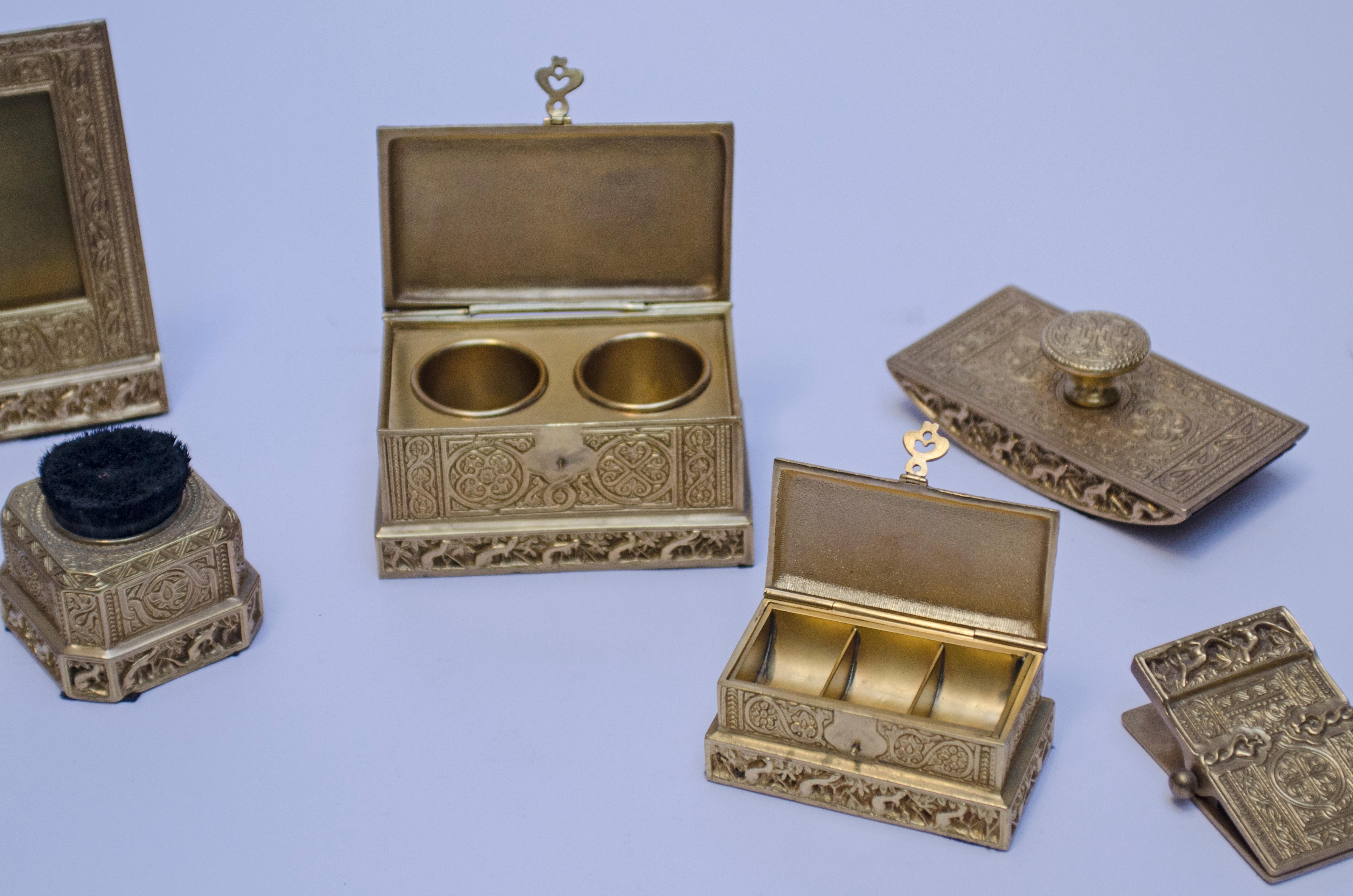 Bronze Ensemble de bureau, modèle « Vénitien » par TIFFANY STUDIOS en vente
