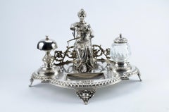 Desk Set W.M.F figure of justice