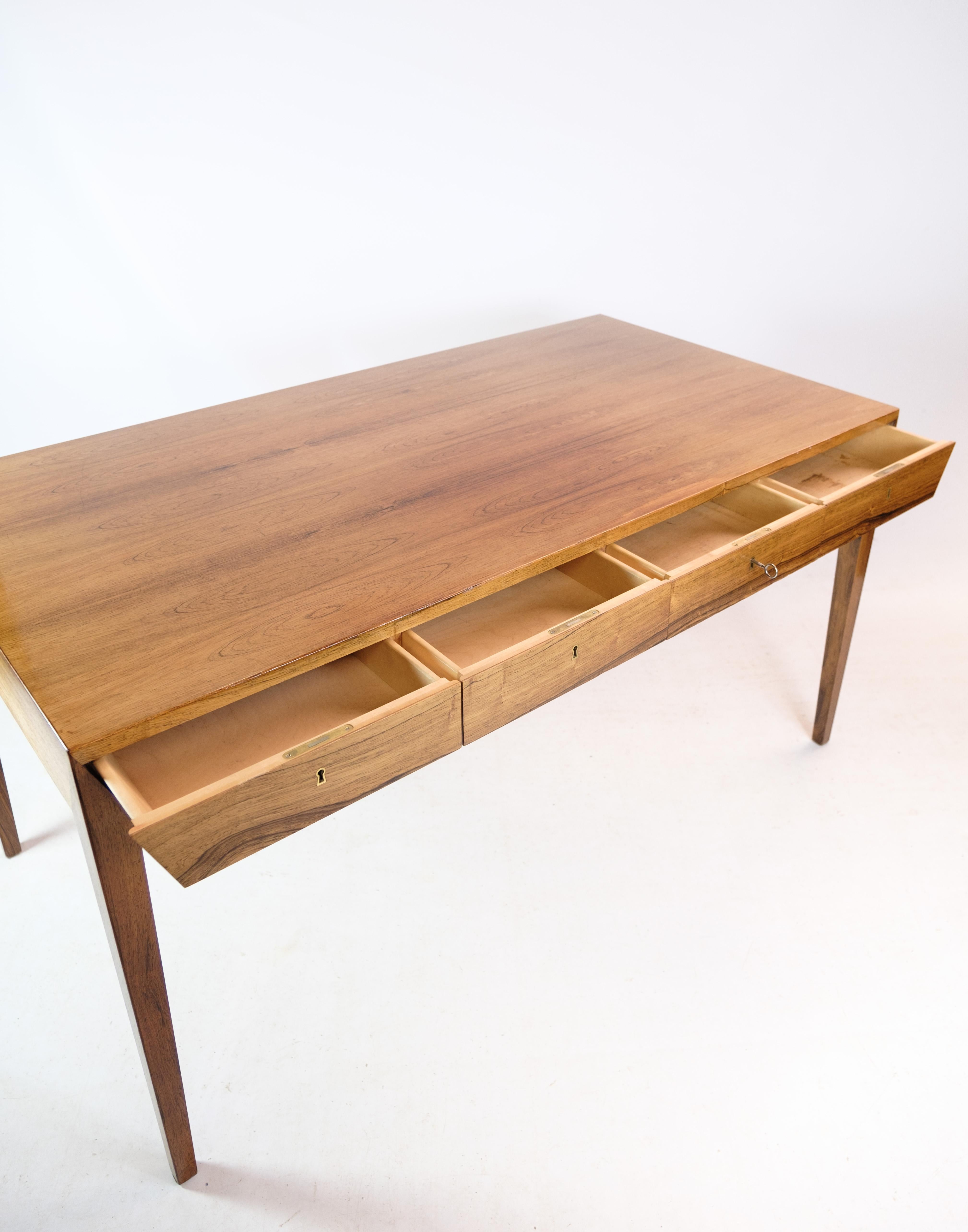 Desk, Severin Hansen, Rosewood, Haslev Møbelfabrik, 1960 For Sale 10