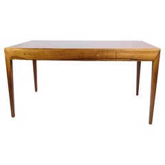 Vintage Desk Made In Rosewood By Severin Hansen For Haslev Møbelfabrik From 1960s