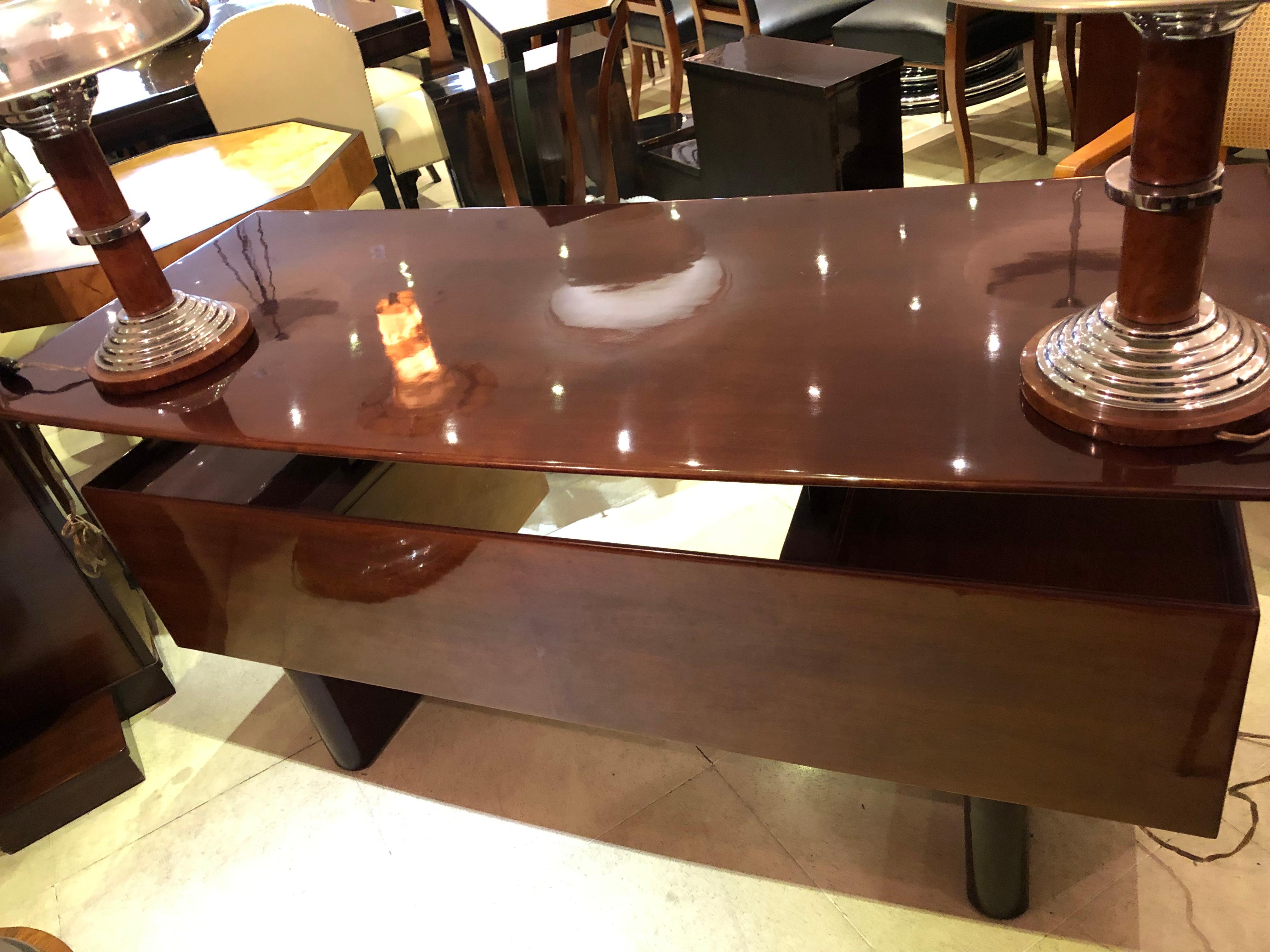 Schreibtischstil: Art déco, 1930, Frankreich, Material: Holz im Angebot 8