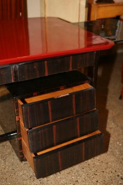Desk Style Art Deco in Wood, 1940, Made in France