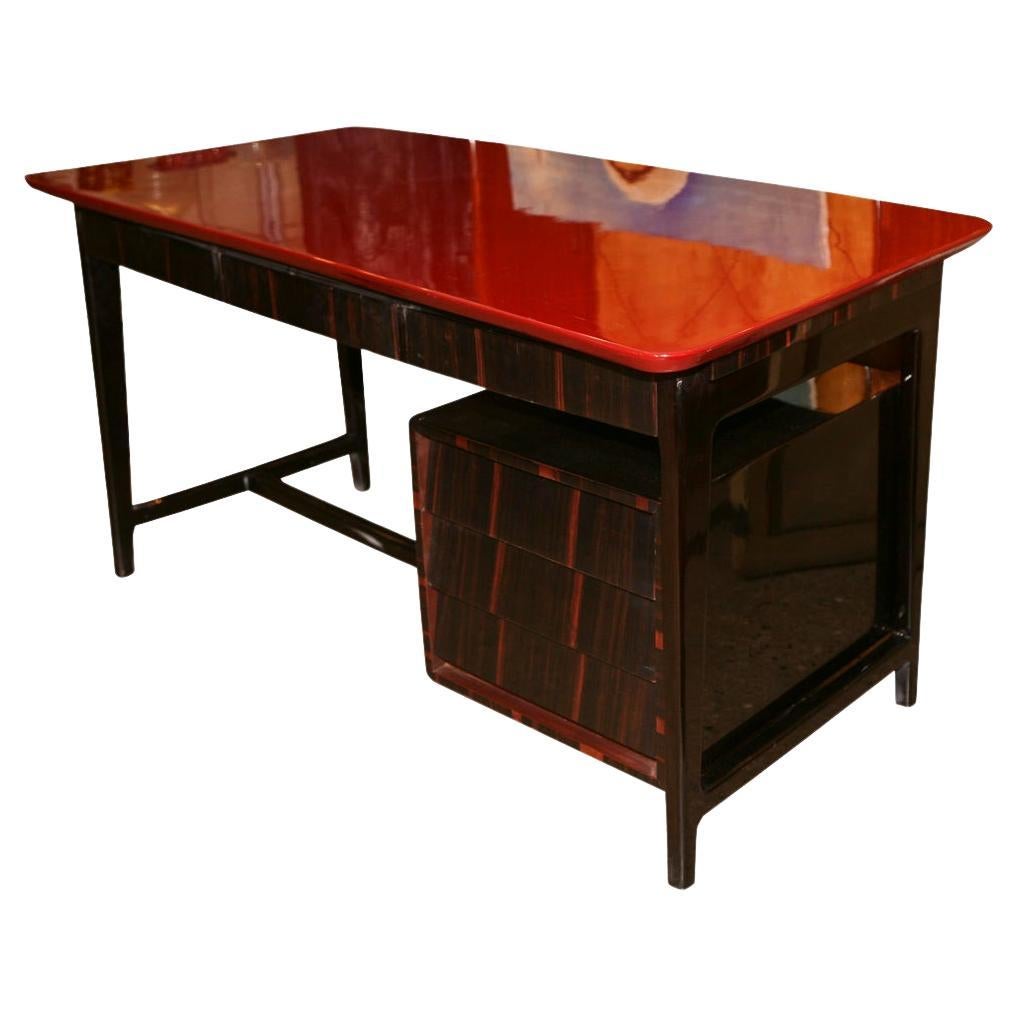 Desk Style Art Deco in Wood, 1940, Made in France