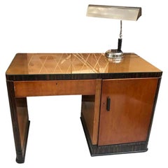 Schreibtischstil im Art déco-Stil aus Holz und polyurethanischem Lack, Französisch 1930