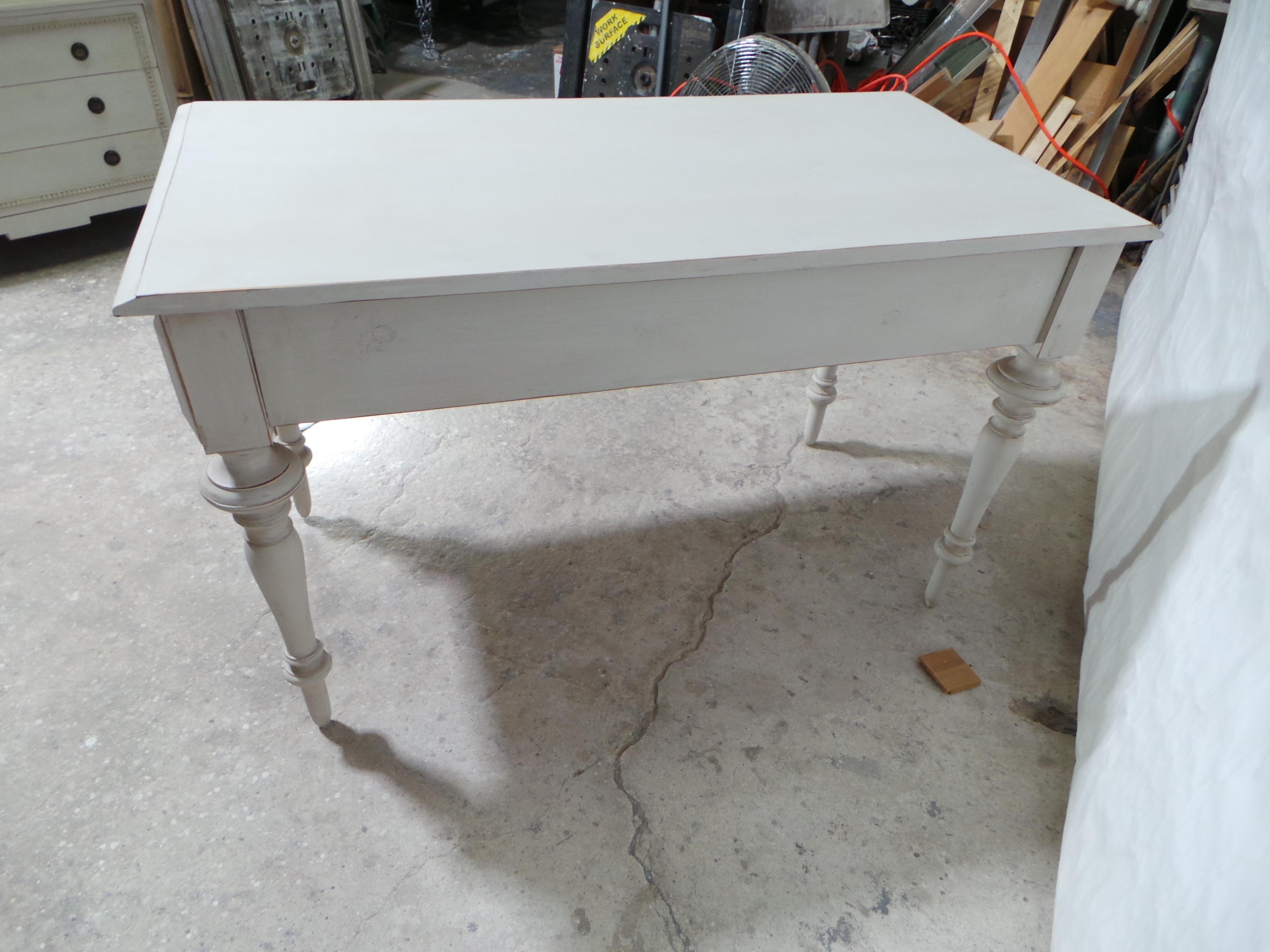 Desk Swedish Gustavian Style 2 Drawer For Sale 5