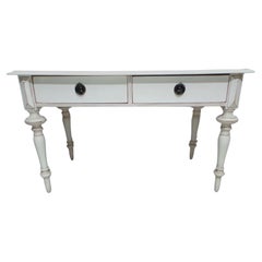 Antique Desk Swedish Gustavian Style 2 Drawer
