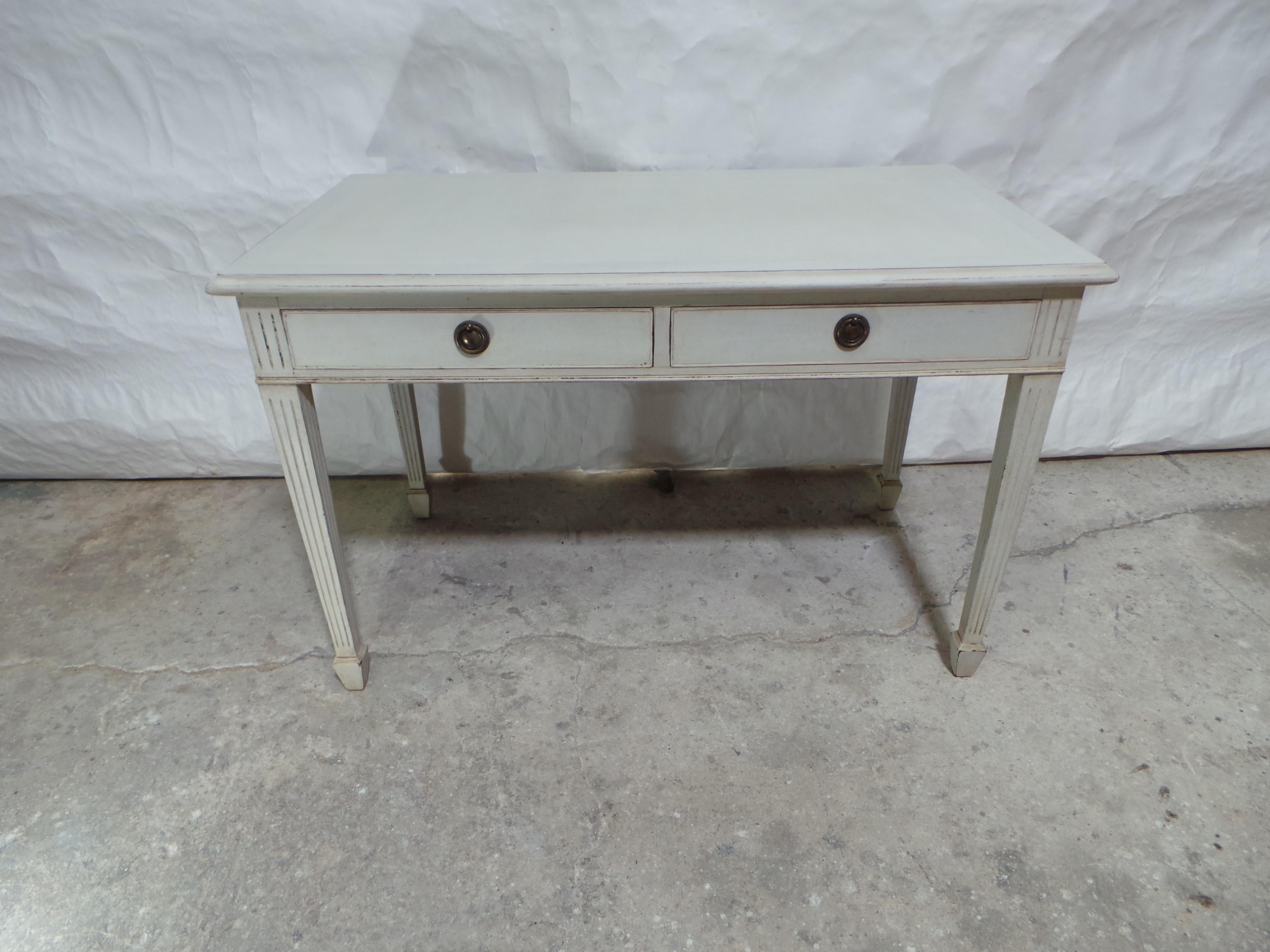 This is a 2 drawer Swedsh Gustavian style desk.