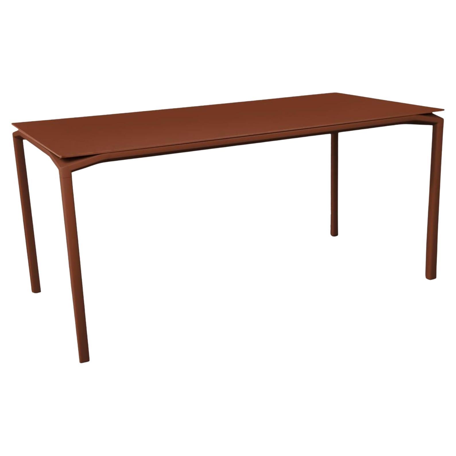 Escritorio / Mesa Fermob CALVI 126 × 63 cm A 49,6 × P 24,8 pulgadas Tablero Fenix - Rojo Ocre