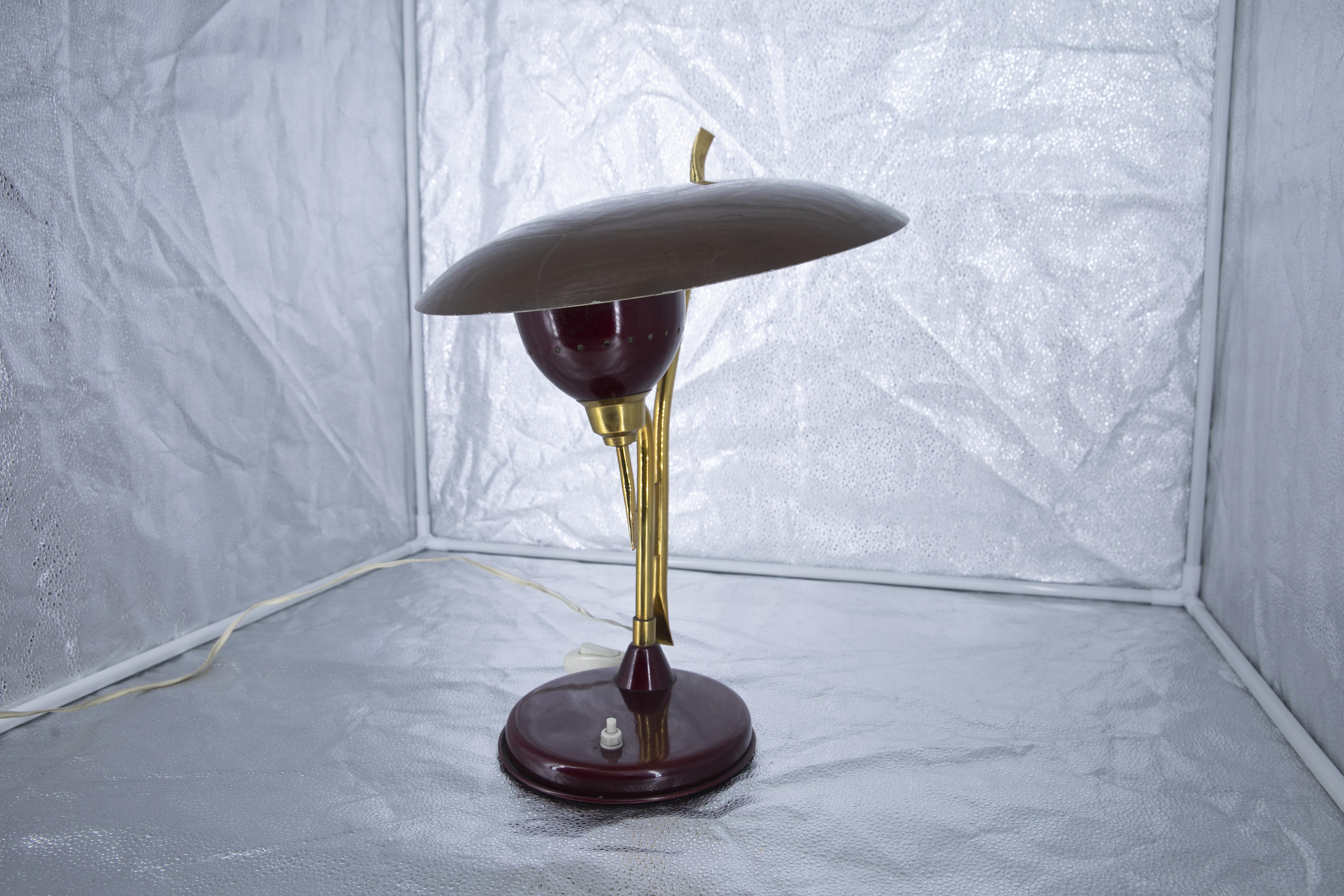 Mid-20th Century Desk Table Lamp Design by Oscar Torlasco for Lumen Milano, Made in Italy, 1950s For Sale